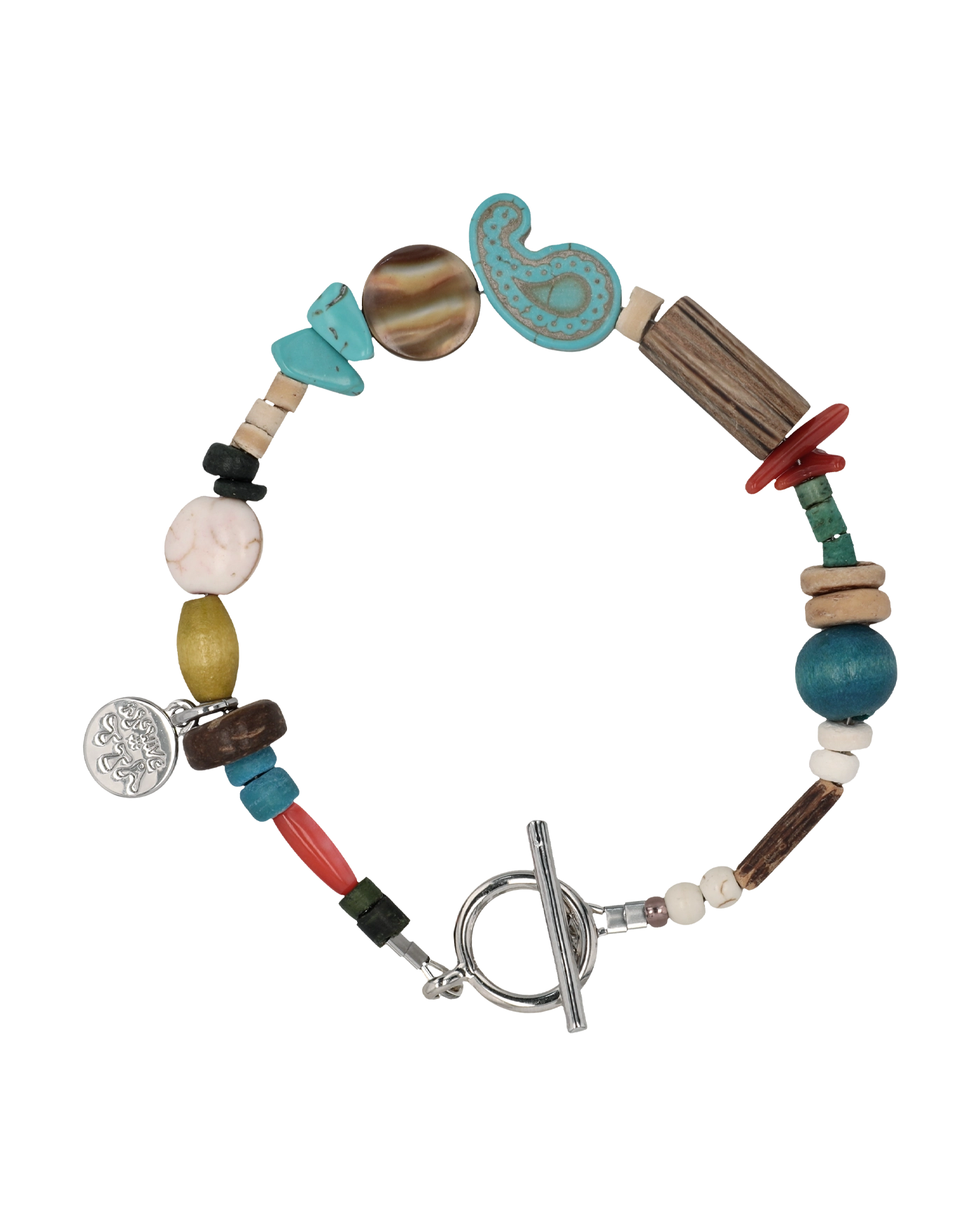 【完売間近】 Towtow.archive Paisley Symbol Bracelet 토우토우 아카이브 페이즐리 심볼 팔찌 터쿼이즈 | TOWTOW