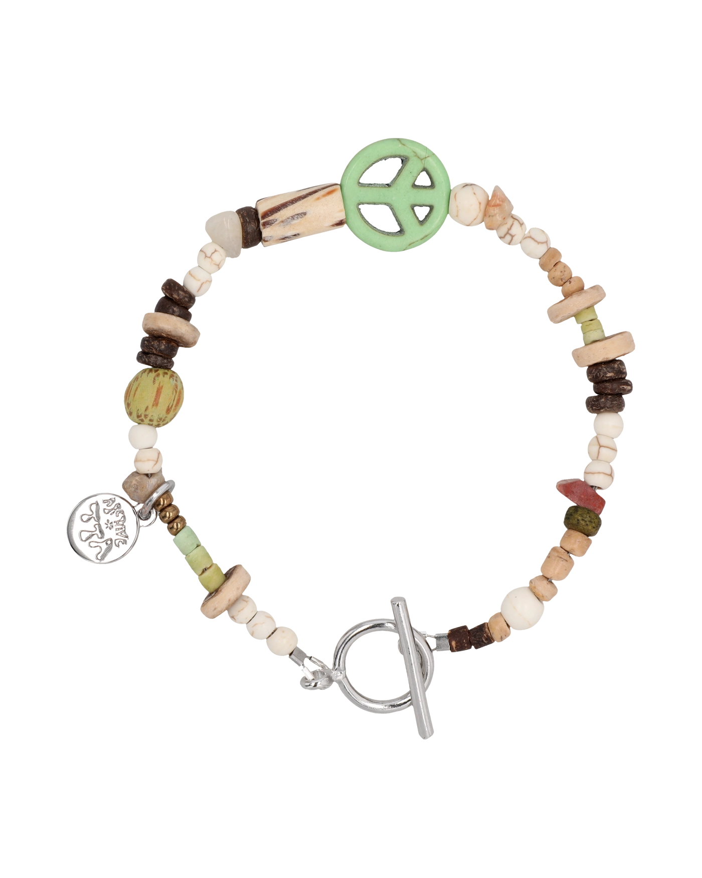 ★TOWTOW ARCHIVE★ PEACEMARK SYMBOL BRACELET ブレスレット 토우토우 아카이브 피스마크 심볼 팔찌 블랙 | TOWTOW.ARCHIVE