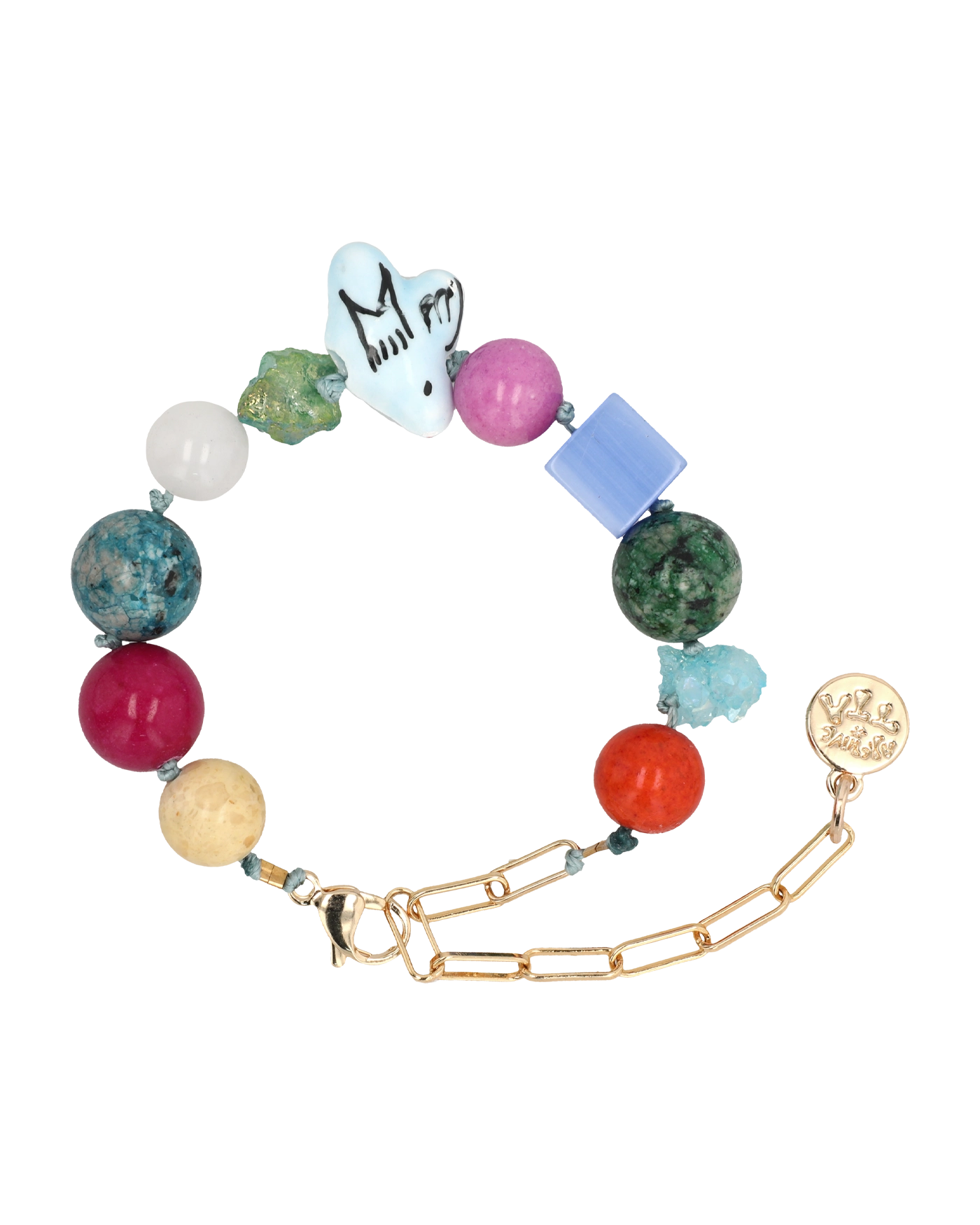 ★tow tow archive★ Gem Pipi Bracelet Ivory TBH22ABTB006 2 ct. t.w. Diamond Flowers Bracelet in 14k Yellow Gold