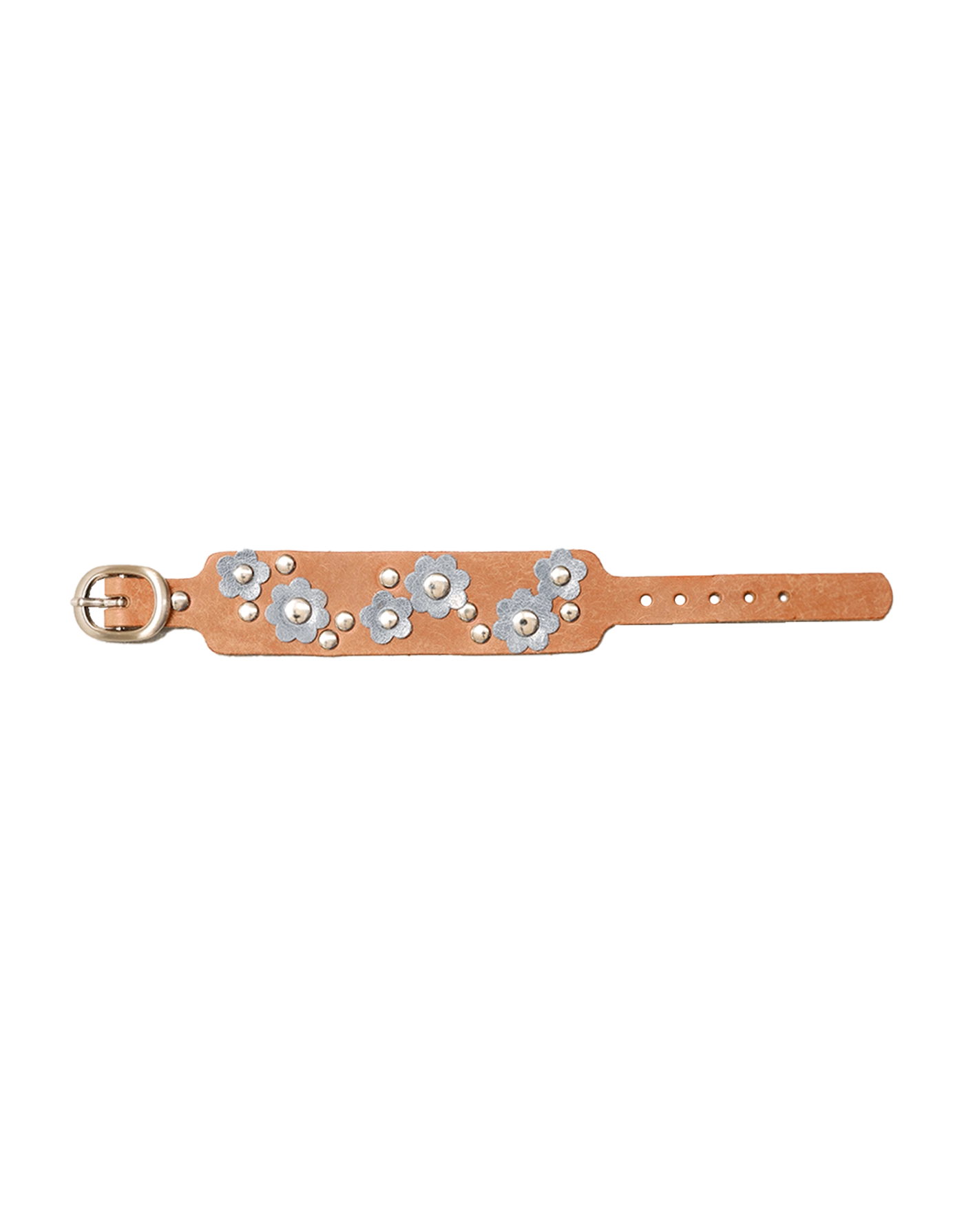 ●tow tow archive● Feverfew Leather Bracelet Brown TBH52ABA TOWTOW ARCHIVE Feverfew Leather Bracelet
