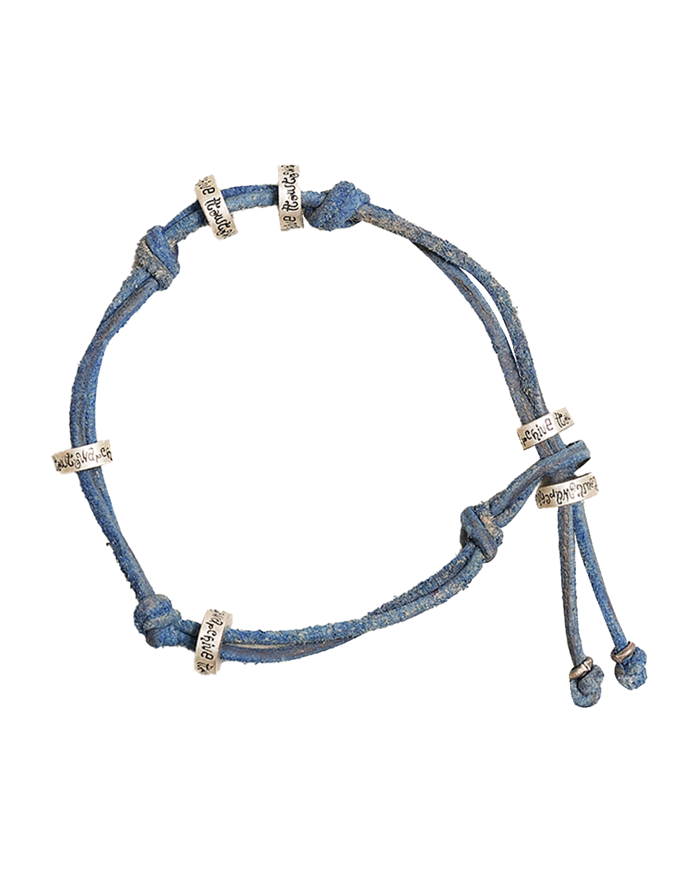 【完売間近】 TOWTOW.ARCHIVE Monda Leather Bracelet Ash Blue TOWTOW ARCHIVE Monda Leather Bracelet