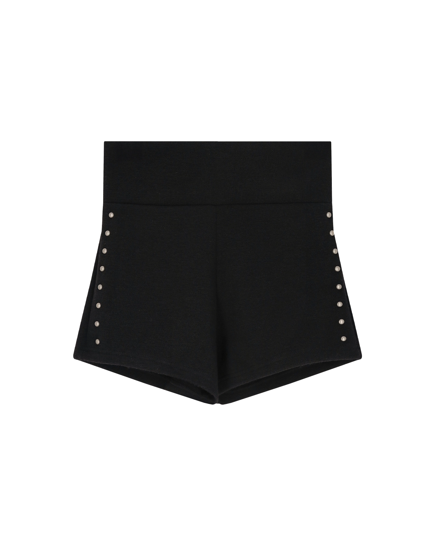 POLYSOOEM DENIM EYELET BELTED SLIT SKIRT