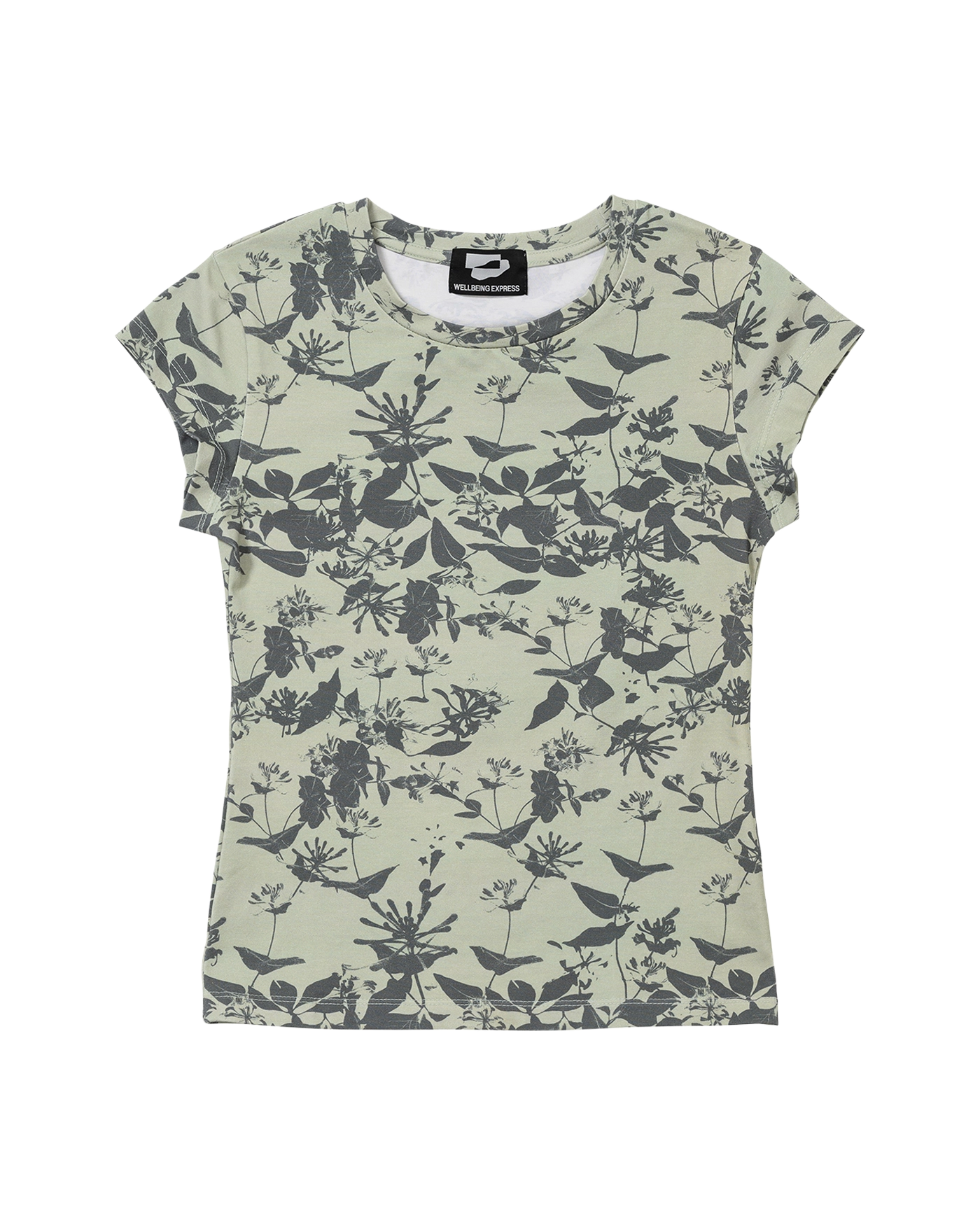 【WELLBEING EXPRESS】 Garden Print Half Sleeve / 追跡付 WELLBEING EXPRESS Garden Print Half Sleeve