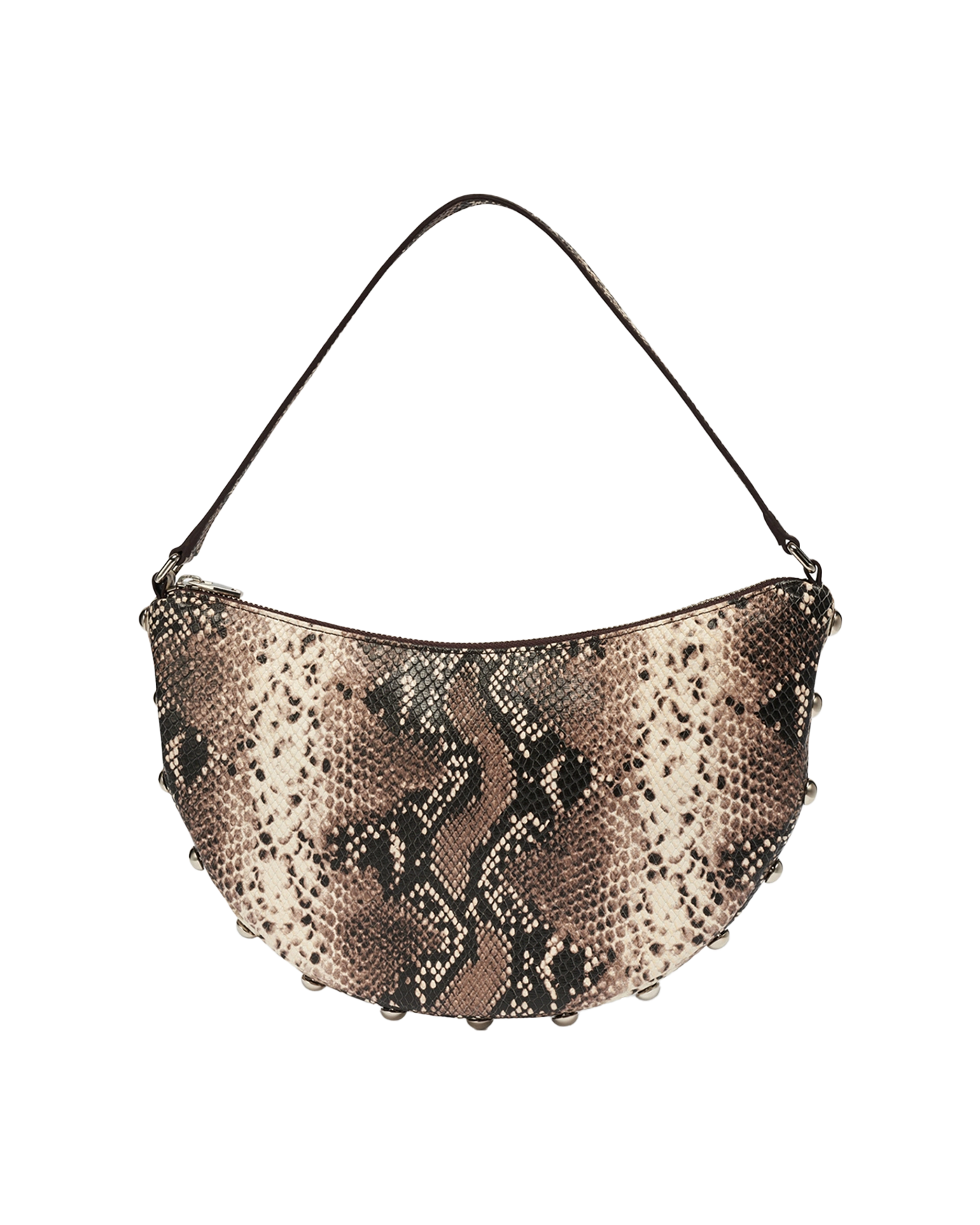 YUNSE Half Moon Stud Shoulder Bag