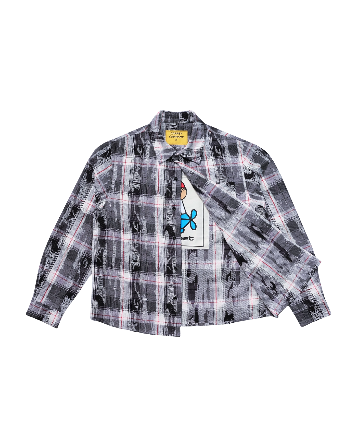 【CARPET COMPANY】 TETHERED FLANNEL Blue Tattered Flannel — Carpet Company