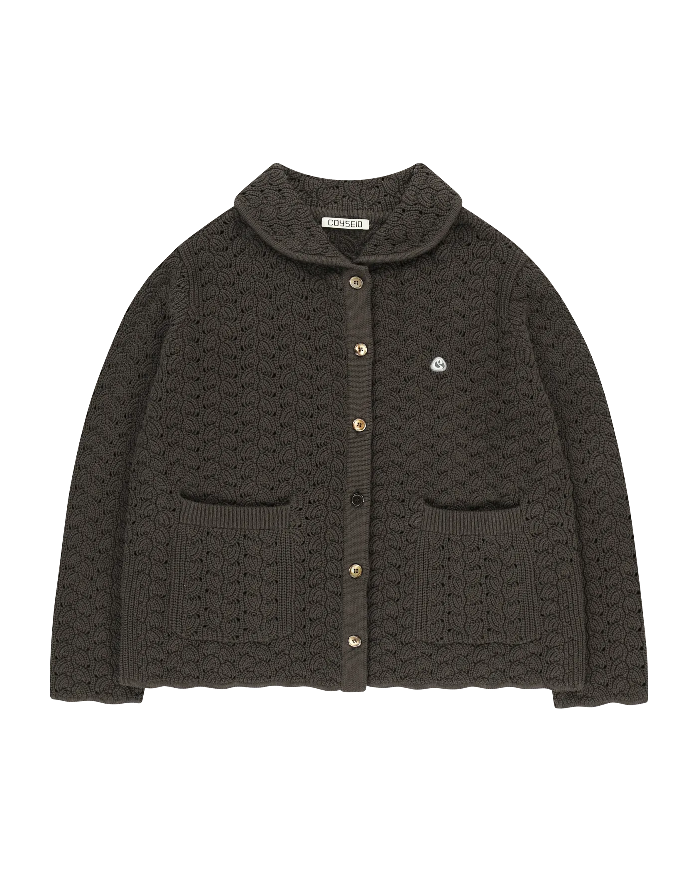 【COYSEIO】 ROUND COLLAR STITCH JACKET COCOA ROUND COLLAR STITCH JACKET COCOA - coyseio