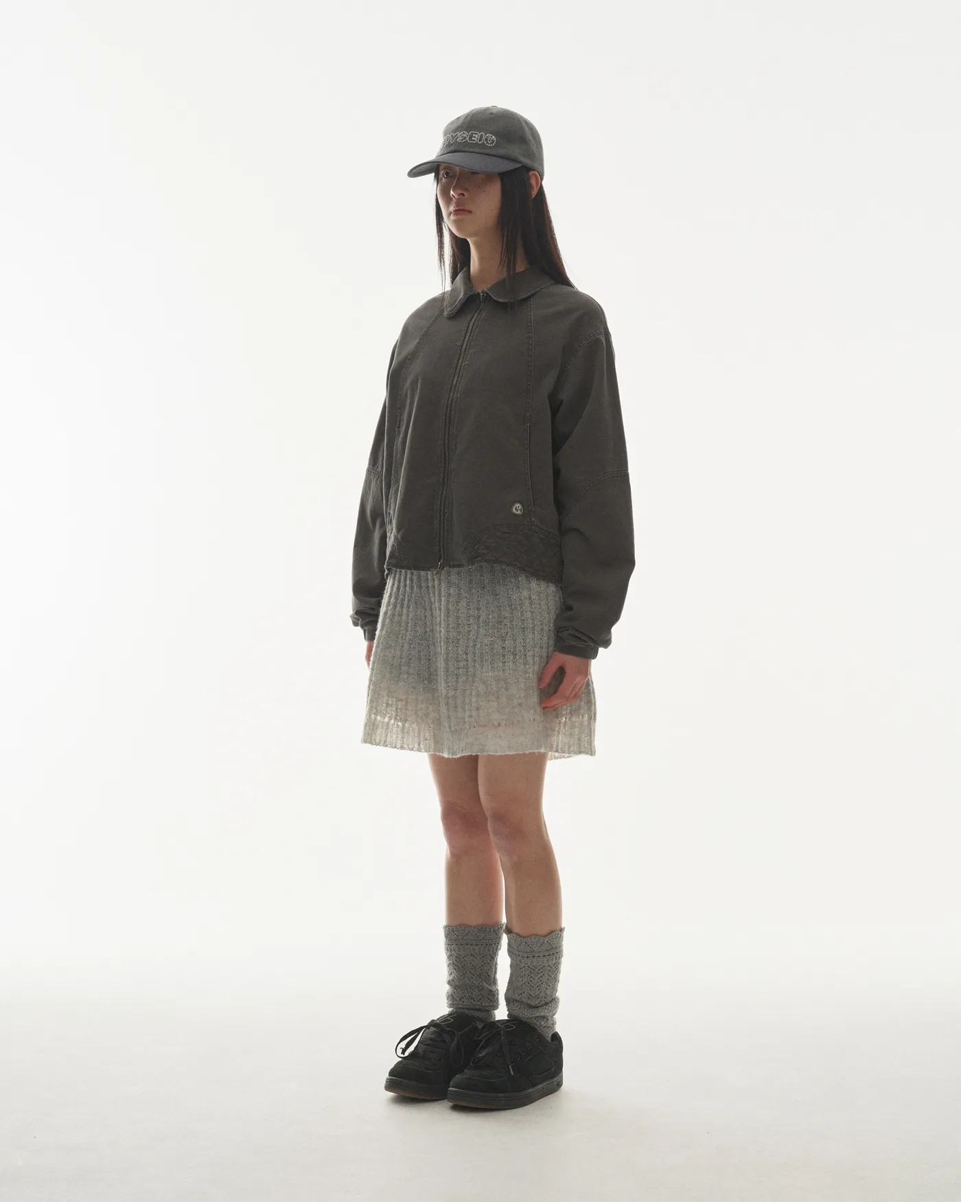 COYSEIO ROUND COLLAR STITCH JACKET
