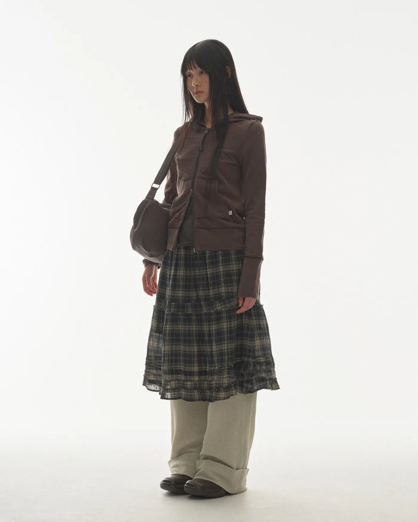 COYSEIO SHIRRING MIDI SKIRT チェック スカート SHIRRING MIDI SKIRT CHECK - coyseio