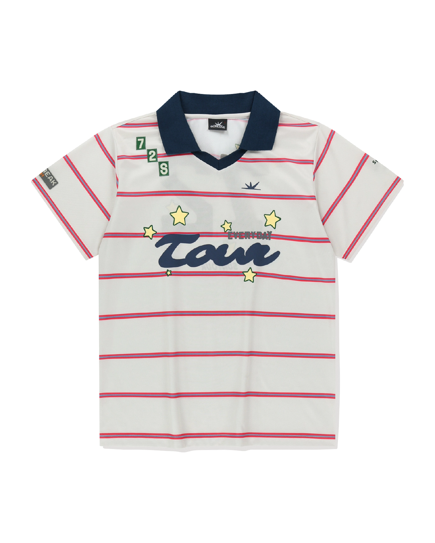 【SUNLOVE】 Striped Tour Golf Jersey /追跡付 SUNLOVE Striped Tour Golf Jersey