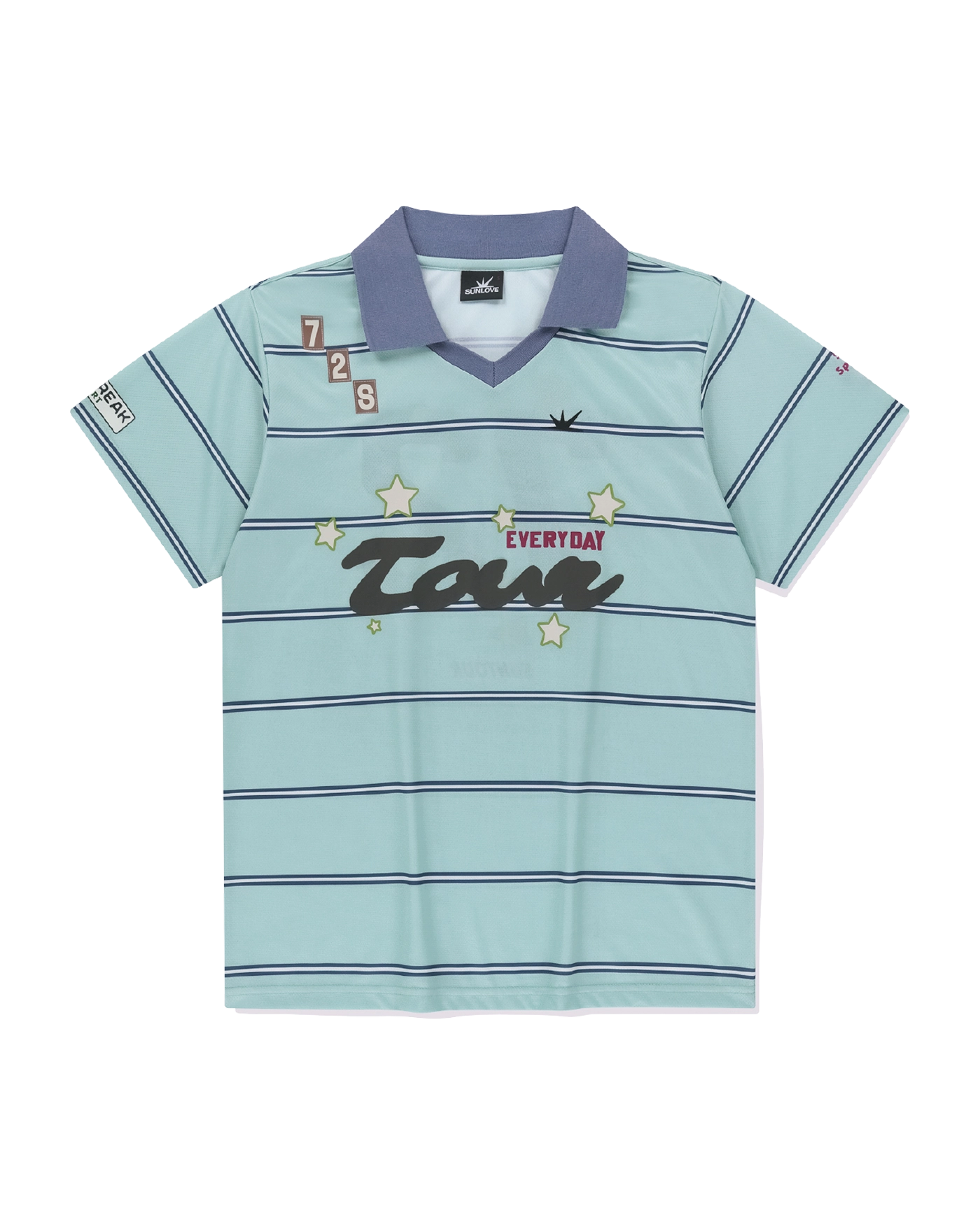 【SUNLOVE】 Striped Tour Golf Jersey /追跡付 SUNLOVE Striped Tour Golf Jersey