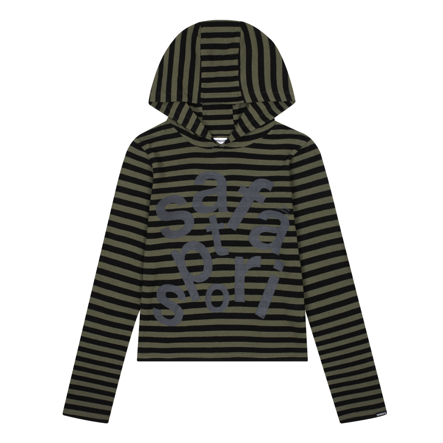 トップス SAFARISPOT 1/2 Ticketing Stripe Border SAFARISPOT 1/2 TICKETING STRIPE BORDER TEE OLIVE