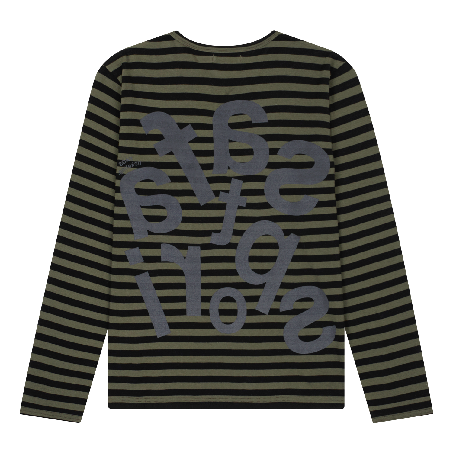 SAFARISPOT TICKETING STRIPE BORDER TEE OLIVE
