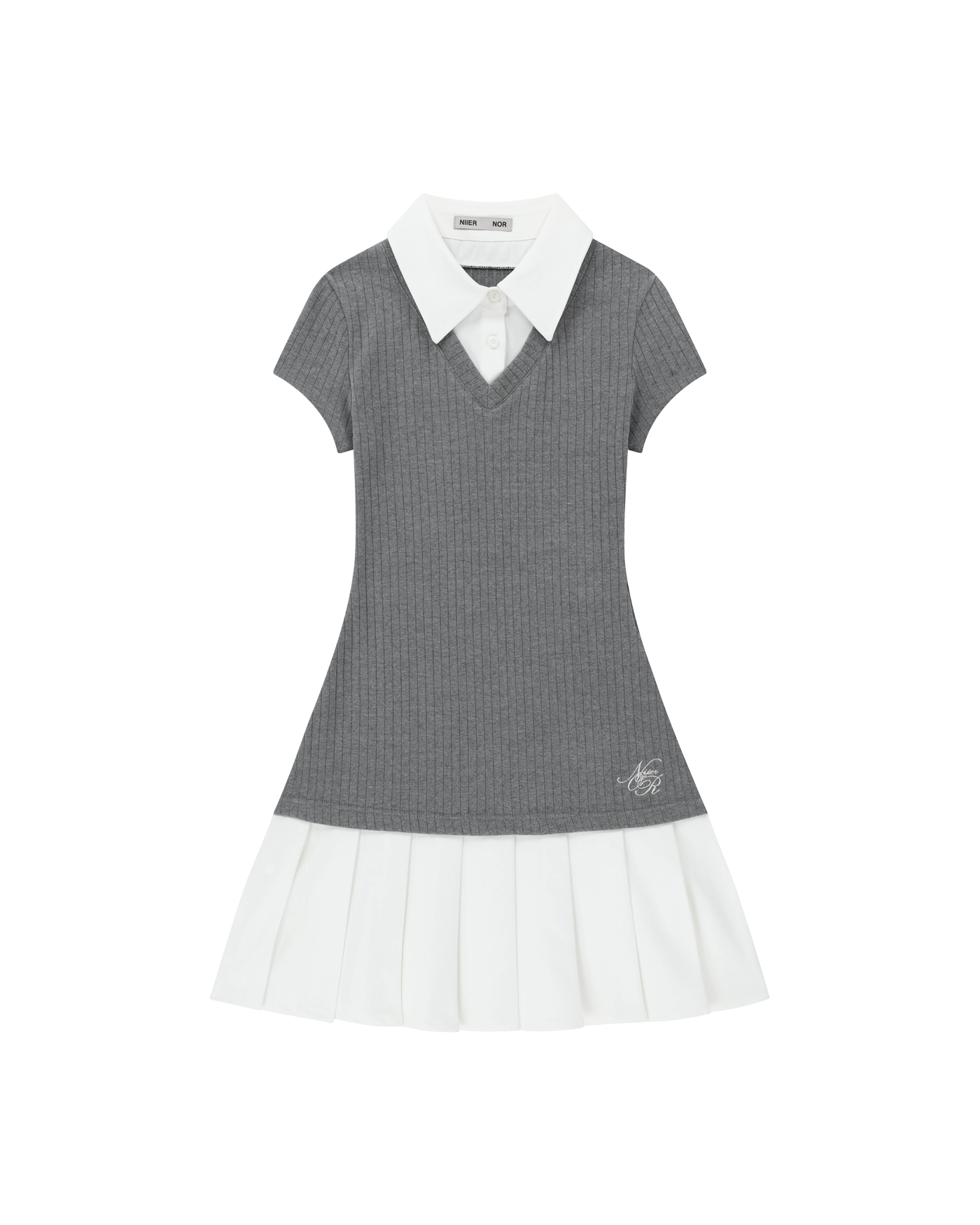 ワンピース [NIIER NOR] LAYERED SHIRT DRESS NIIER NOR LAYERED SHIRT DRESS