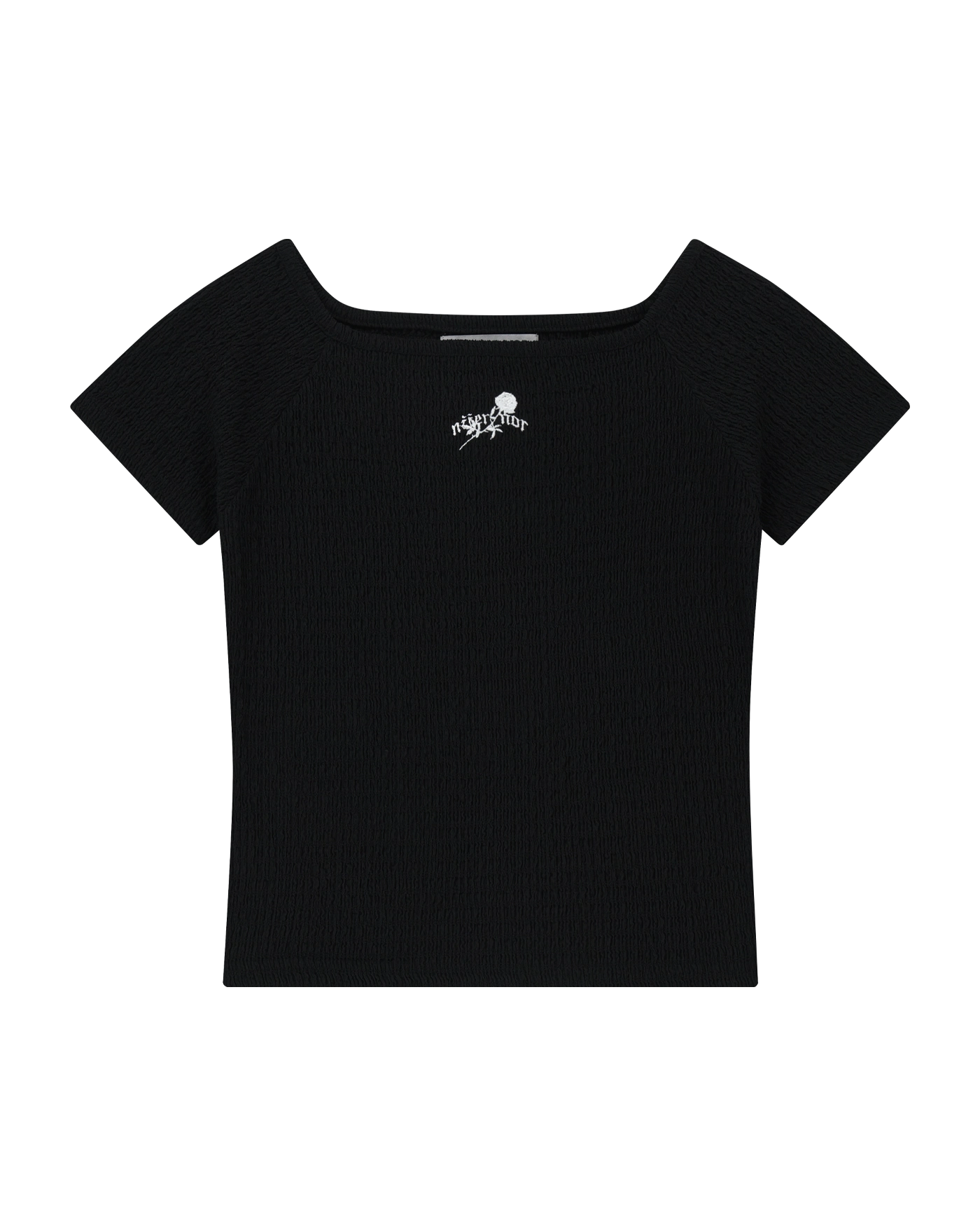★NIIER NOR★ WRINKLE OFF SHOULDER CROP TOP MUSINSA | NIIER NOR WRINKLE OFF SHOULDER CROP TOP_WHITE