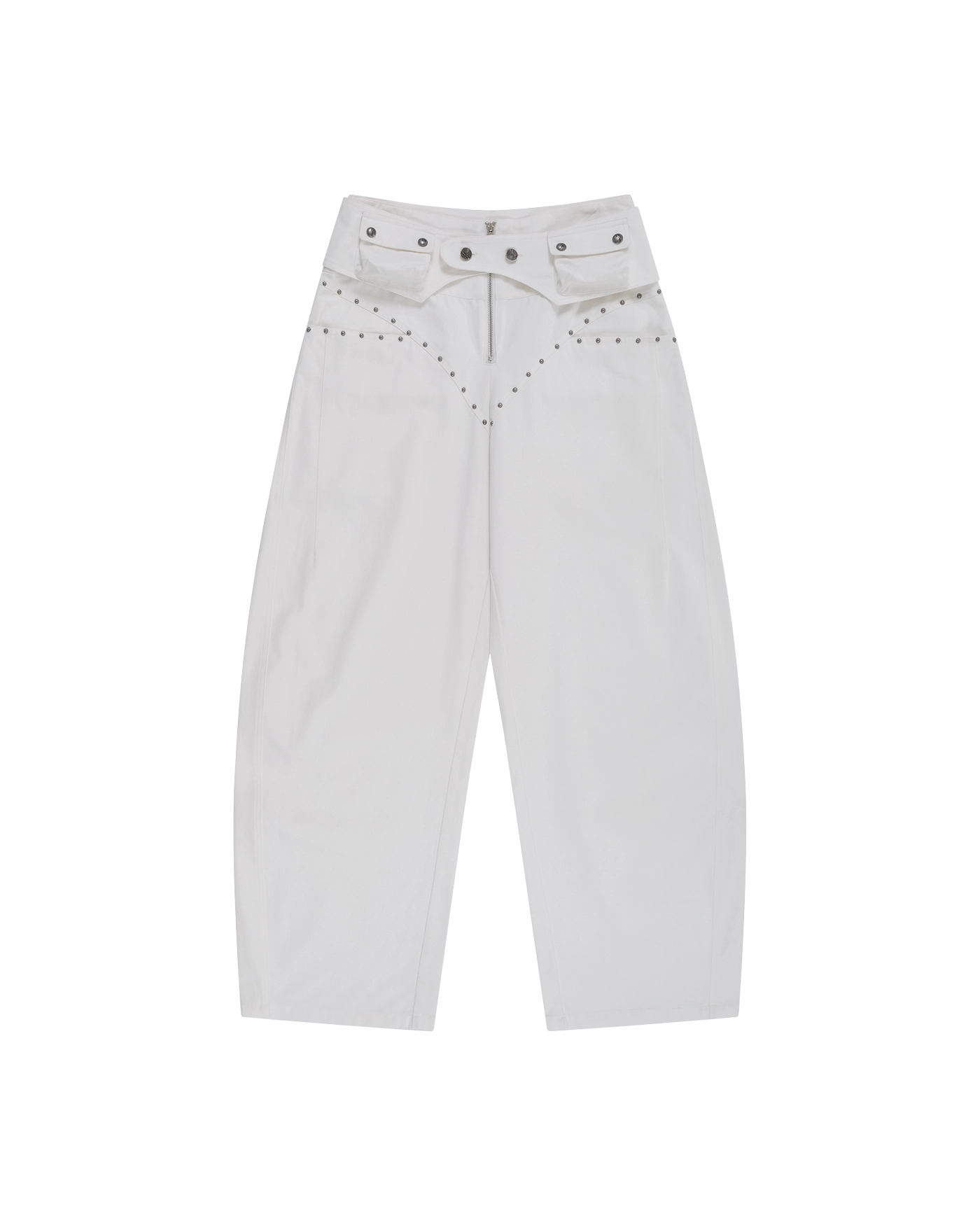 Kashiko★パンツ★韓国★人気★Belt Rivet Oval Pantss 3色 KASHIKO Belt Rivet Oval Pants