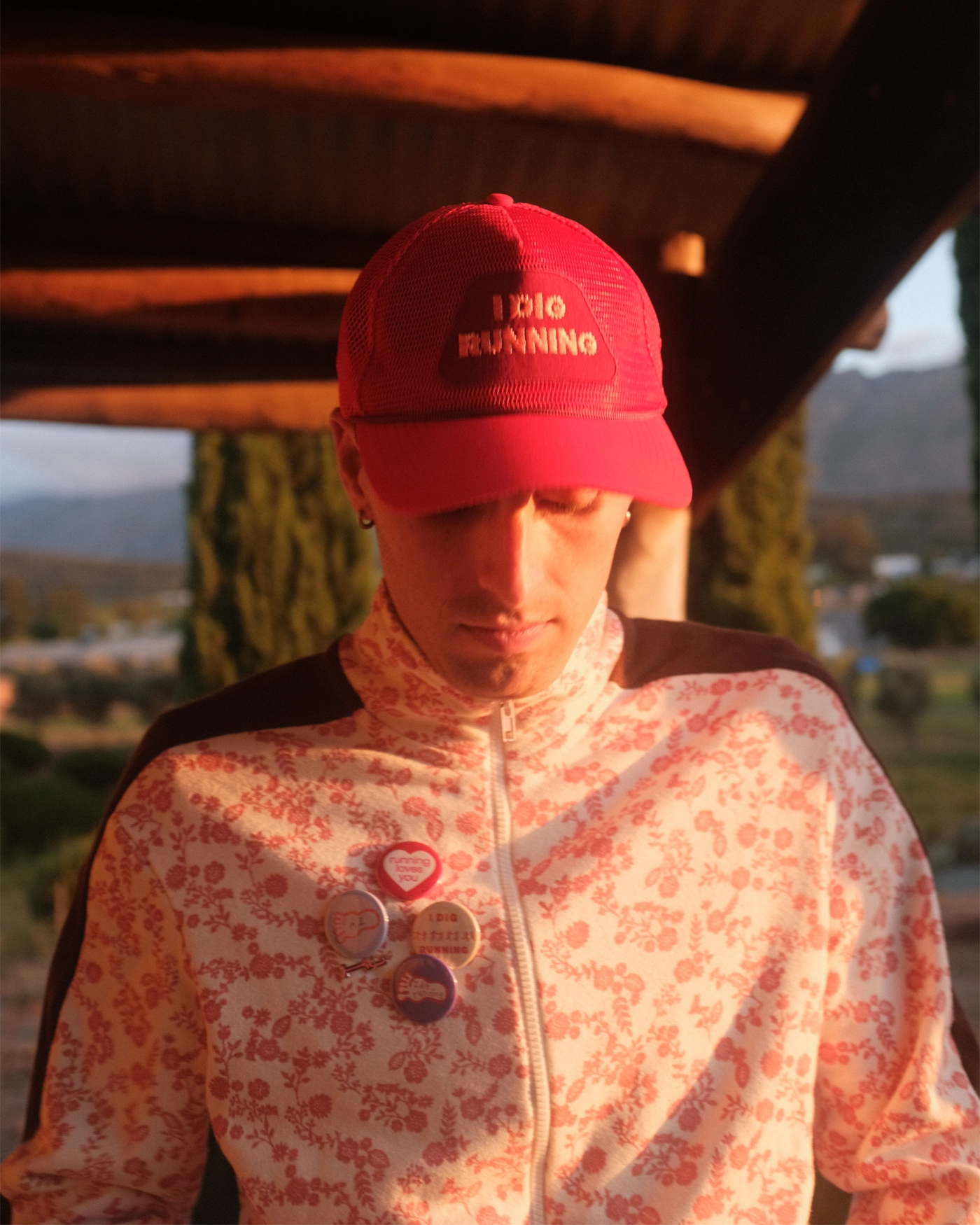 ★ALEX ZONO★ I DIG RUNNING RED MESH TRUCKER HAT RED Alex Zono I Dig Running Red Mesh Trucker Hat, Red (100