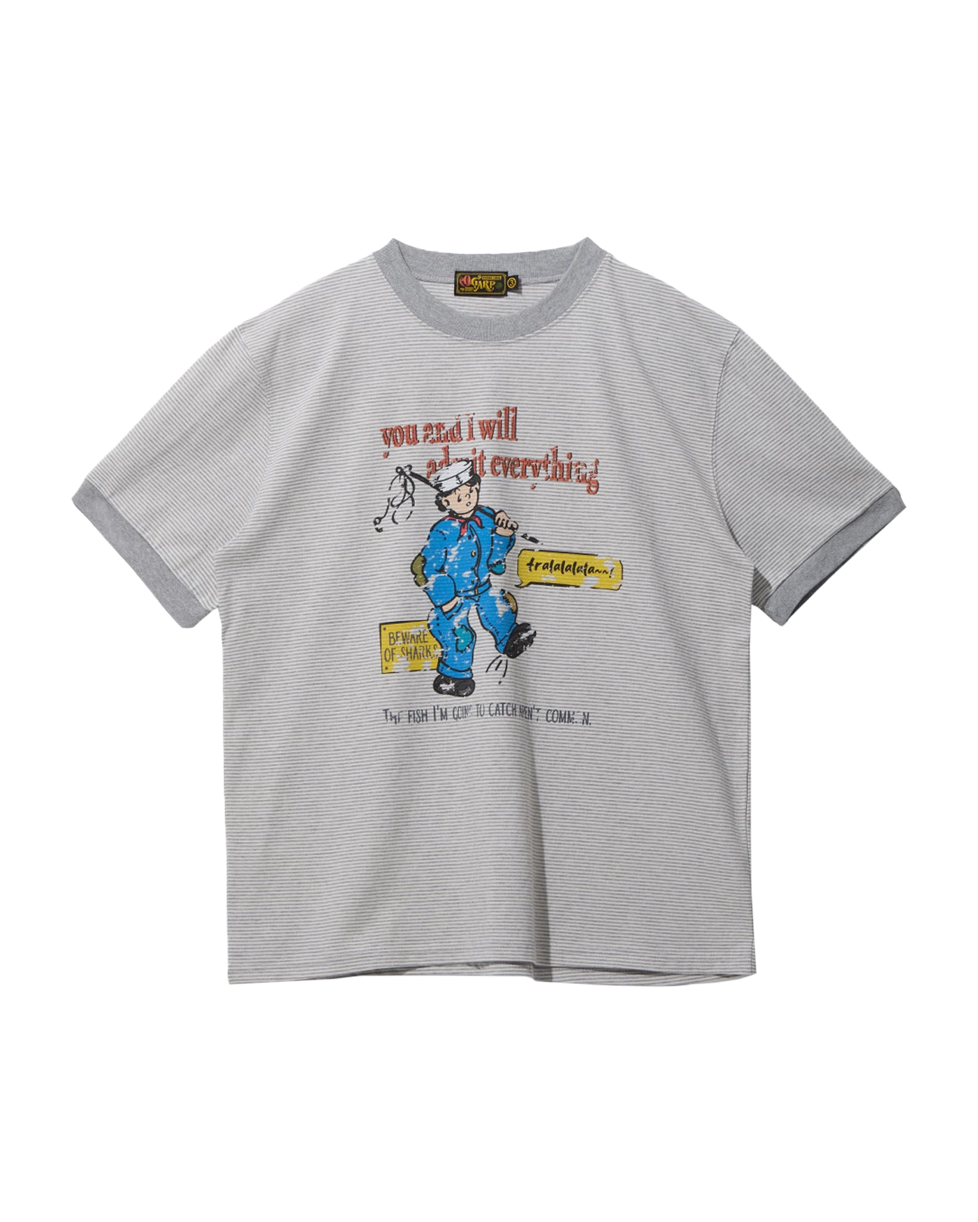 [OGARP] Marine Boy プリント ストライプ Tシャツ *韓国人気 OGARP Marine boy Printing Stripe Tee