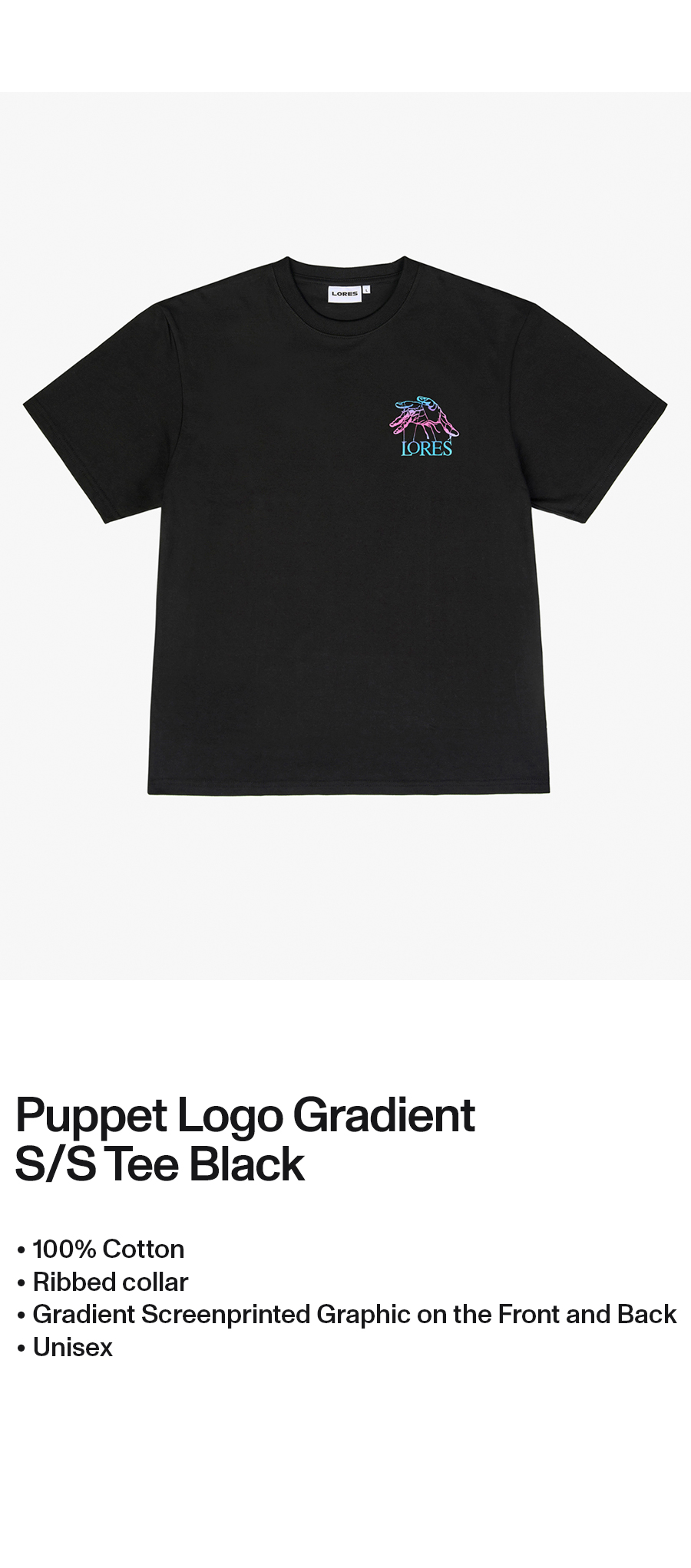 ★LORES★ Puppet Logo L/S Tee Purple LORES Puppet Logo Gradient S/S Tee - Purple | International