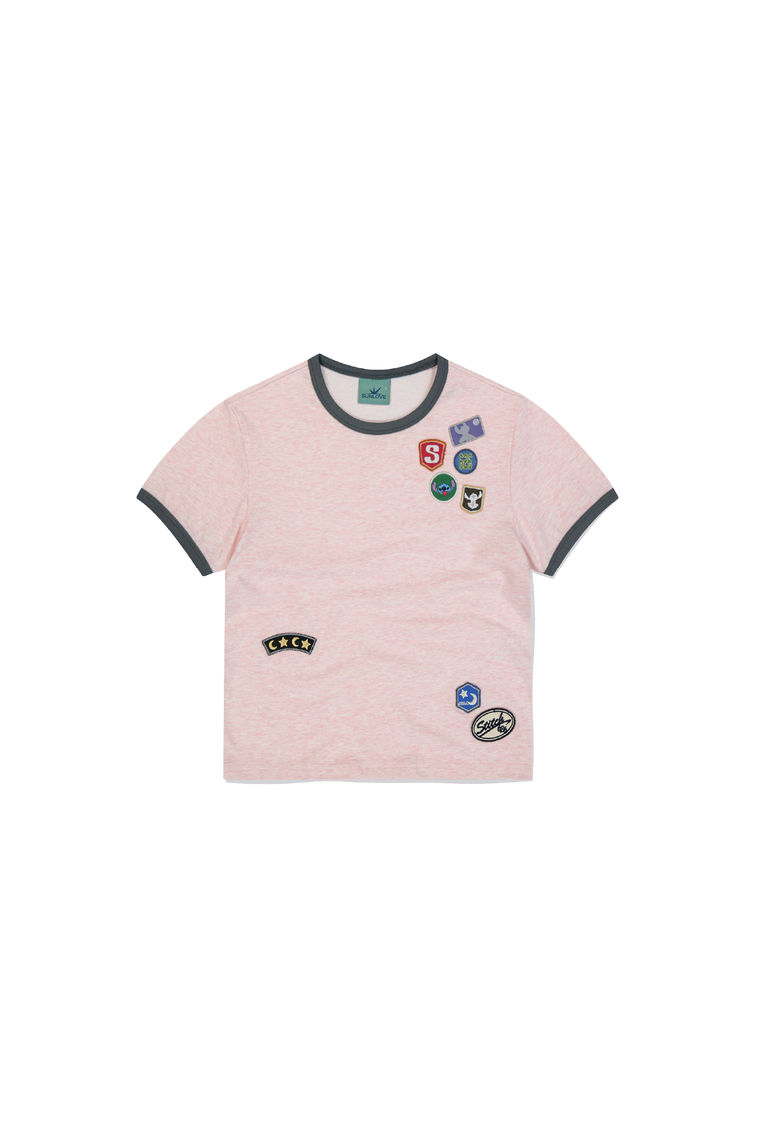 【SUNLOVE】 [STITCH] W Wappen Ringer Tee /追跡付 SUNLOVE】 [STITCH] W Wappen Ringer Tee /追跡付 (SUNLOVE/T