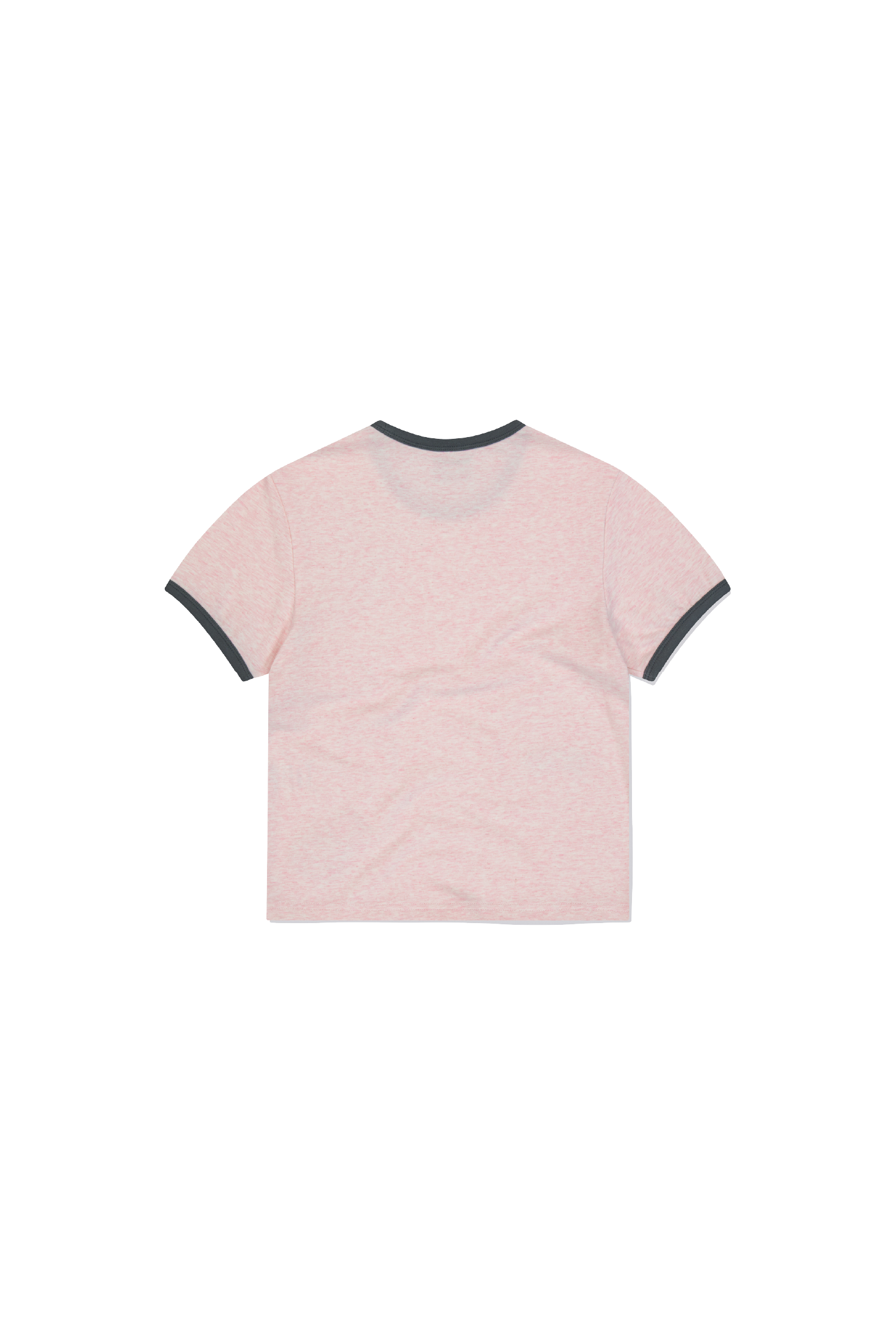 【SUNLOVE】 [STITCH] W Wappen Ringer Tee /追跡付 SUNLOVE] 스티치 와펜 링거 티셔츠 헤더 핑크