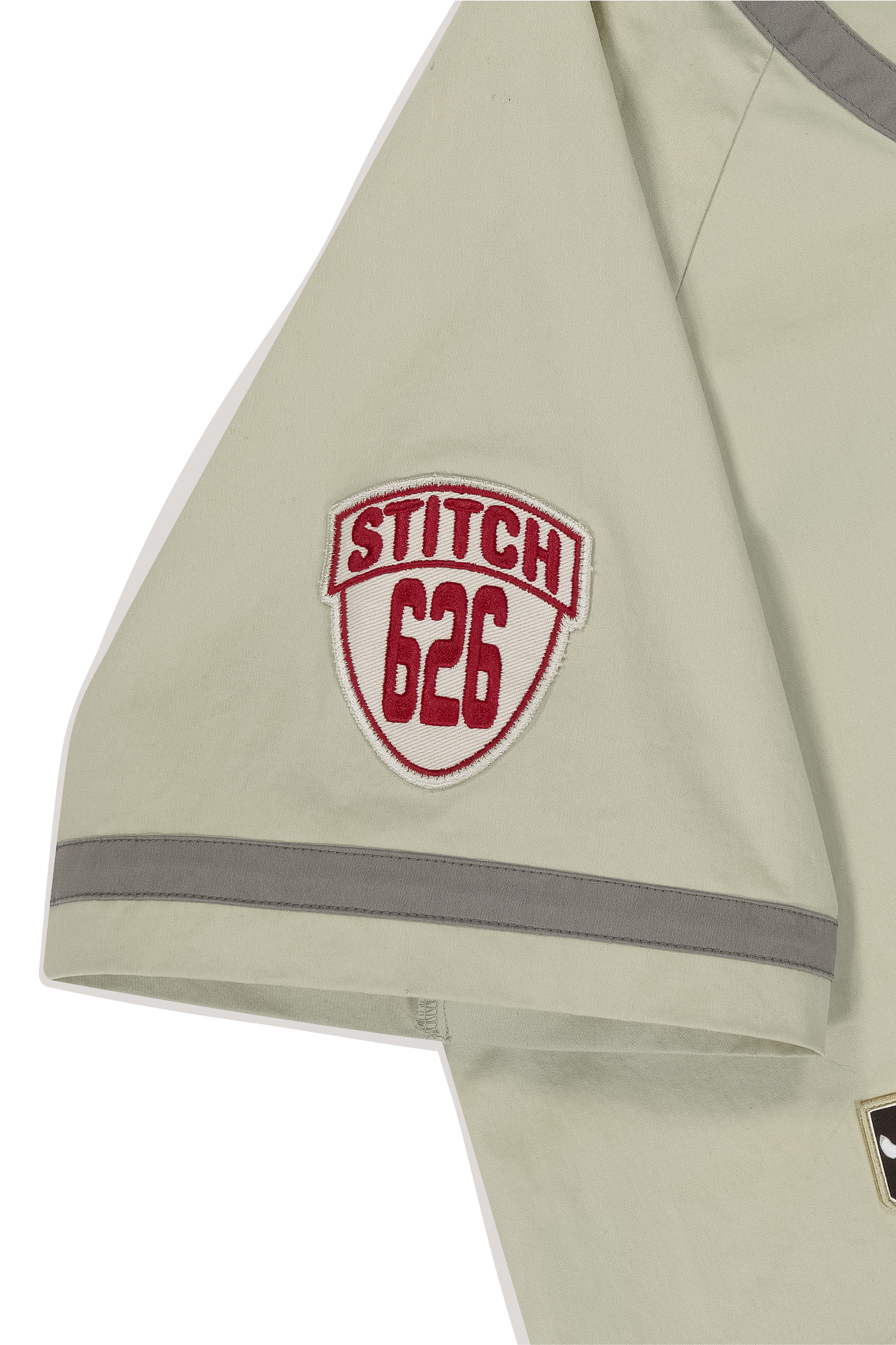 【SUNLOVE】 [STITCH] Wappen Baseball Shirt /追跡付 STITCH X SUNLOVE Wappen Baseball Shirt Charcoal