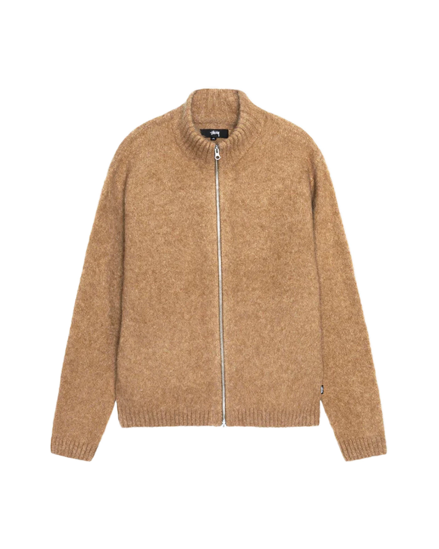 스투시 브러쉬드 모크 풀 집 스웨터 카멜 117248 | 카시나 KASINA