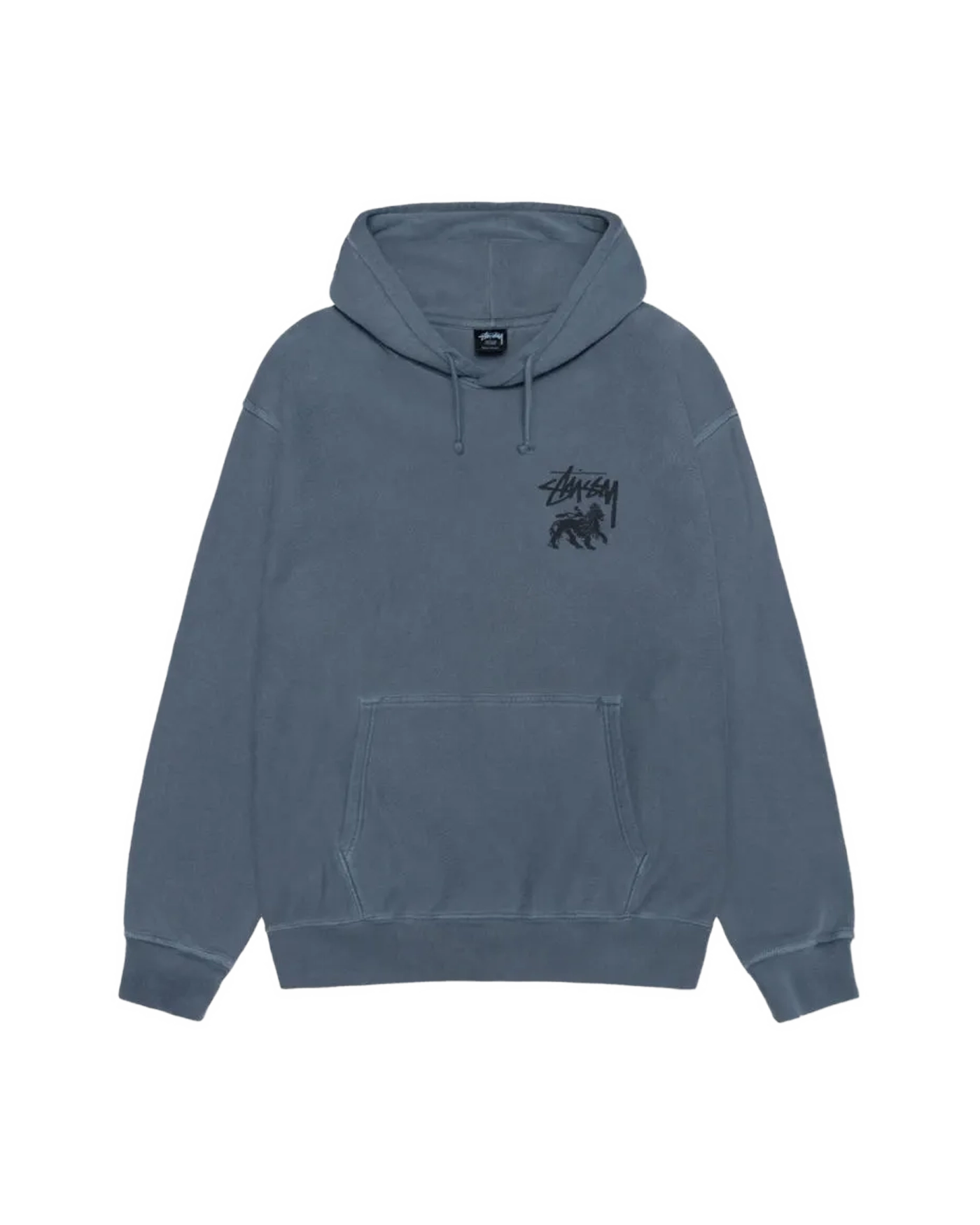 ★24AW 大人気★Stussy RASTA LION HOODIE PIGMENT DYED Stussy Rasta Lion Zip Pigment Dyed Hoodie Black Men's - FW24