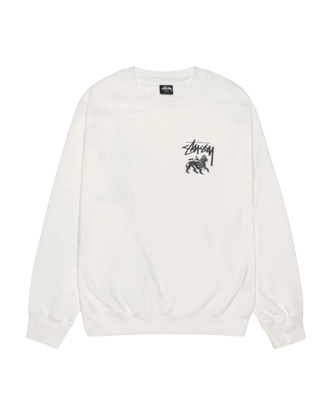 STUSSY RASTA LION PIG. DYED CREW