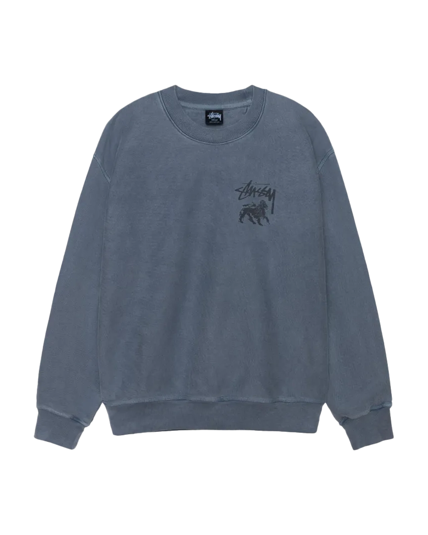 【STUSSY】★スウェット★ RASTA LION CREW PIGMENT DYED Stussy Rasta Lion Pigment Dyed Hoodie Navy Men's - FW24 - US