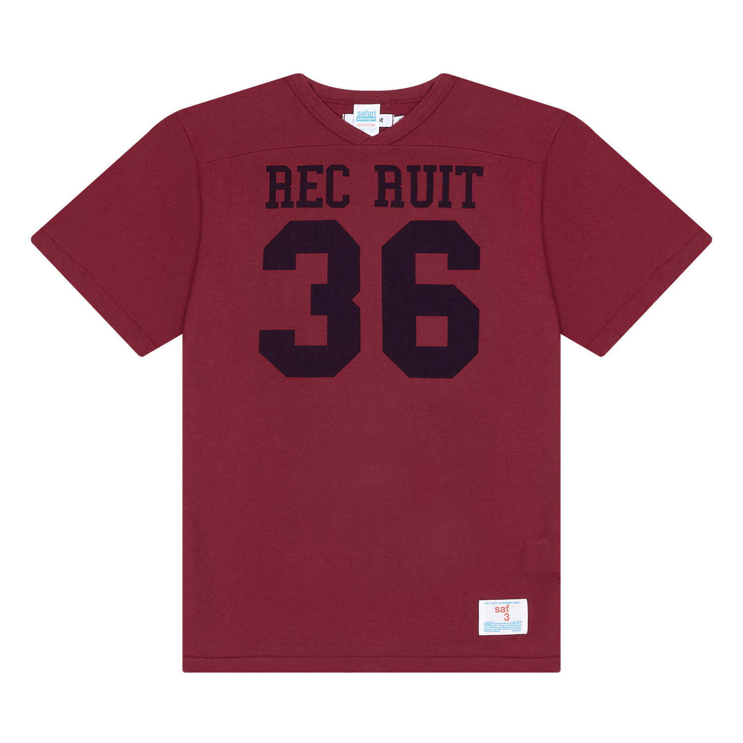 [Safarispot] Rec Ruit Athletic Rugby Tee ★すぐ品切れ★ SAFARISPOT REC RUIT ATHLETIC RUGBY TEE BURGUNDY