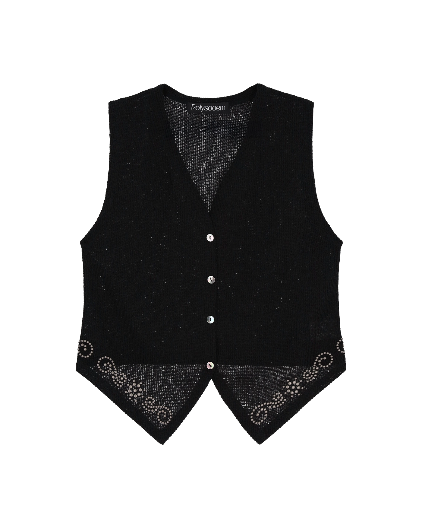 【Polysooem】25ss STUDDED NECK TEE 韓国 POLYSOOEM STUDDED NECK TEE