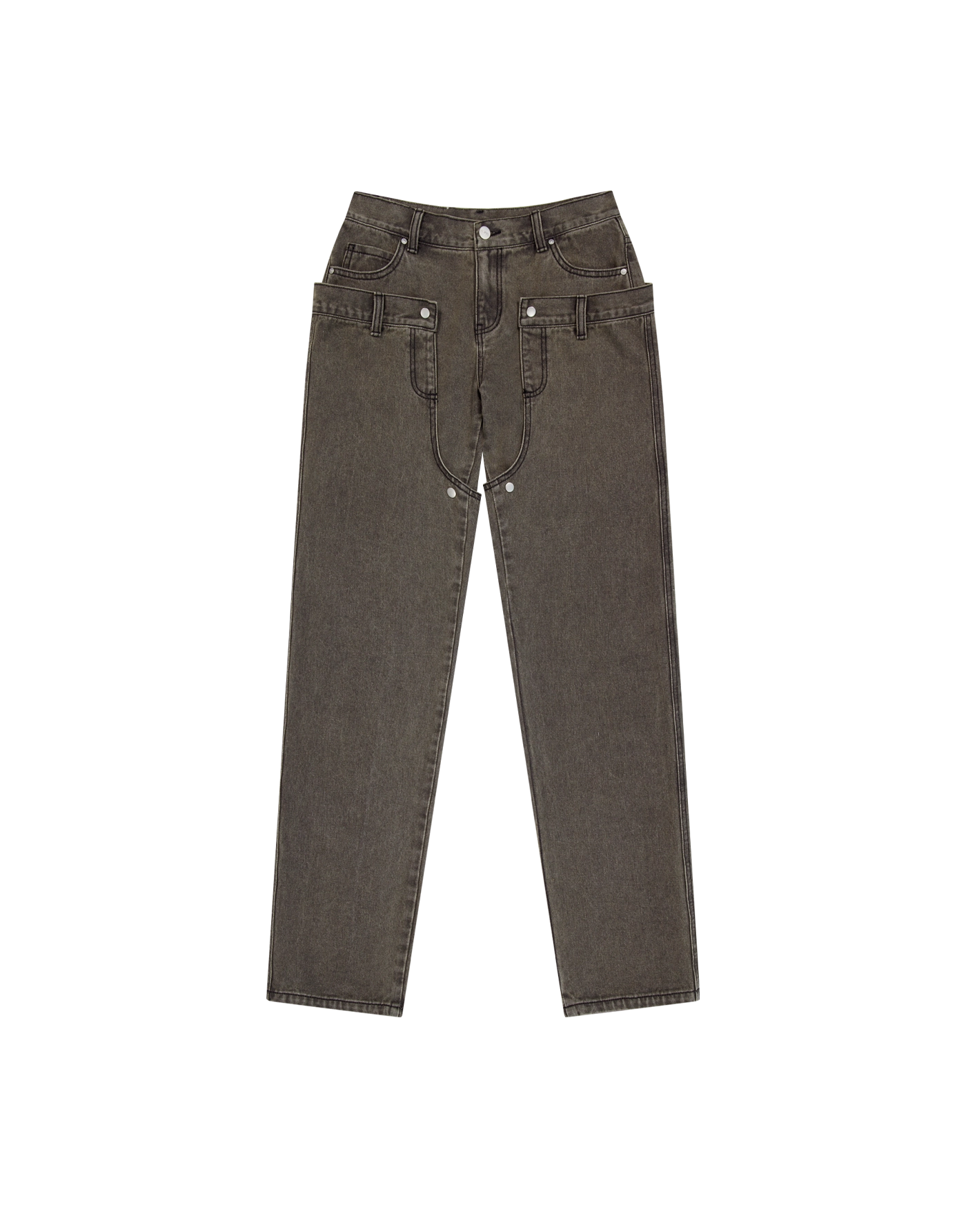◆ojos◆ Detachable Button Denim Pants Beige 25SS-PT01-BG OJOS Detachable Button Denim Pants