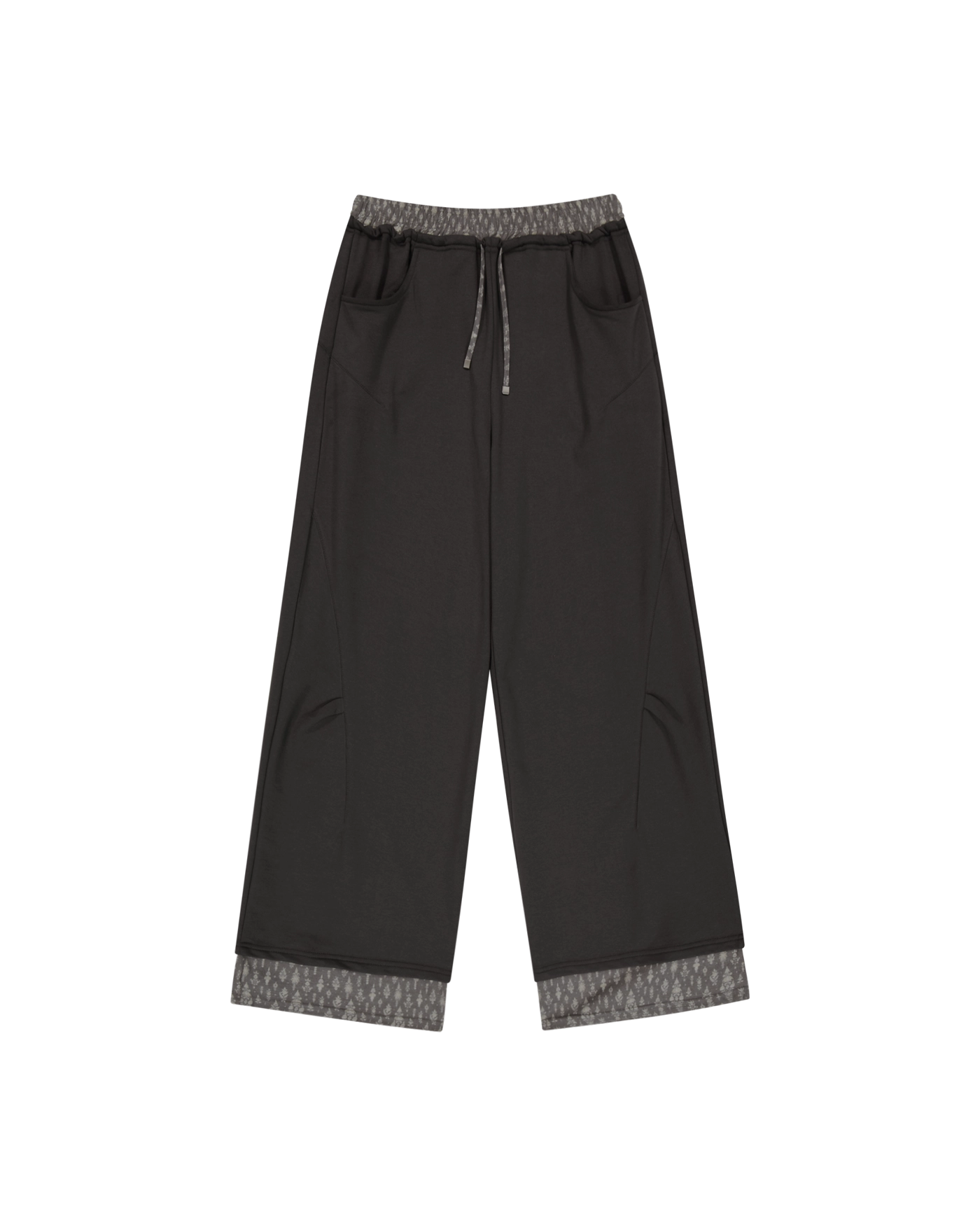 【OJOS】25SS★ Double-Waisted Jersey Pants / Sliver Grey OJOS Double-Waisted Jersey Pants