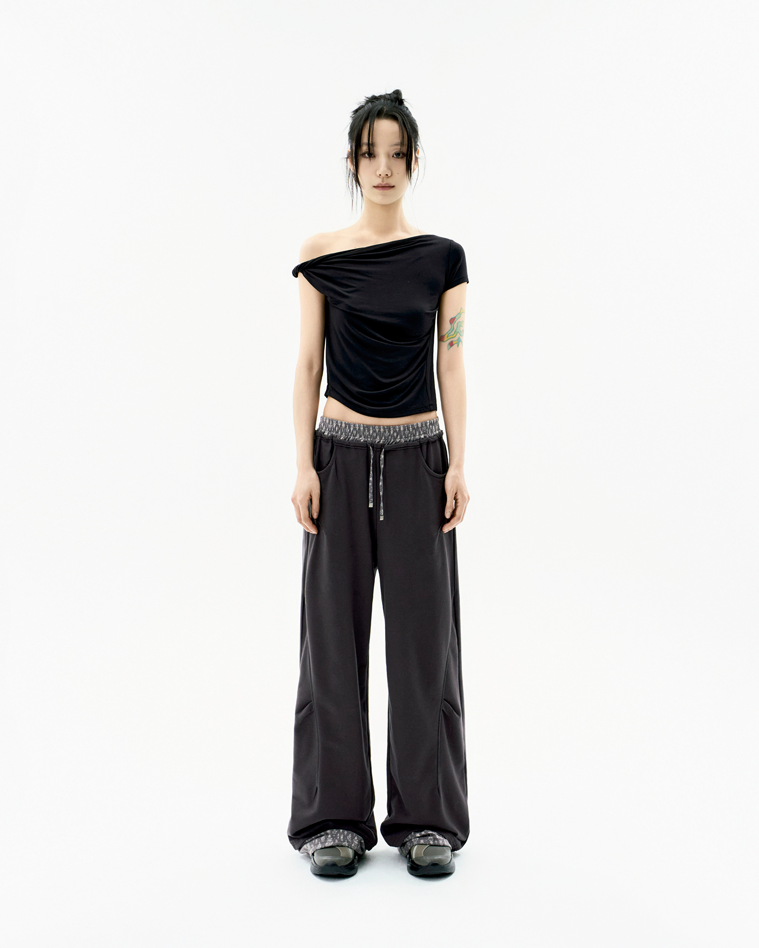 【OJOS】25ss Double-Waisted Jersey Pants OJOS Double-Waisted Jersey Pants
