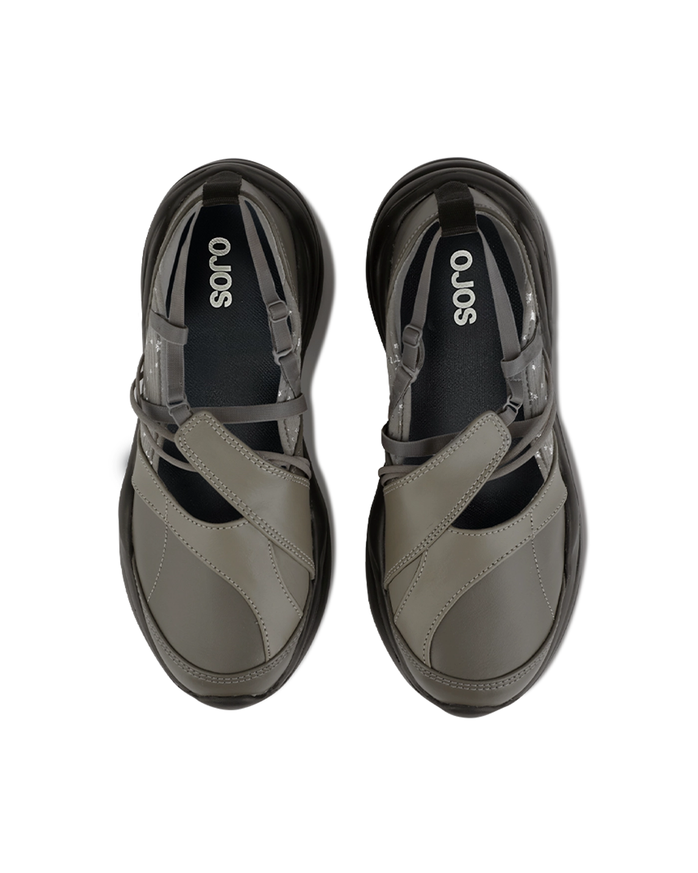 OJOS オホス Strap Toe Sneakers / Black y2k OJOS (オホス ) - ストラップトースニーカー / Strap Toe