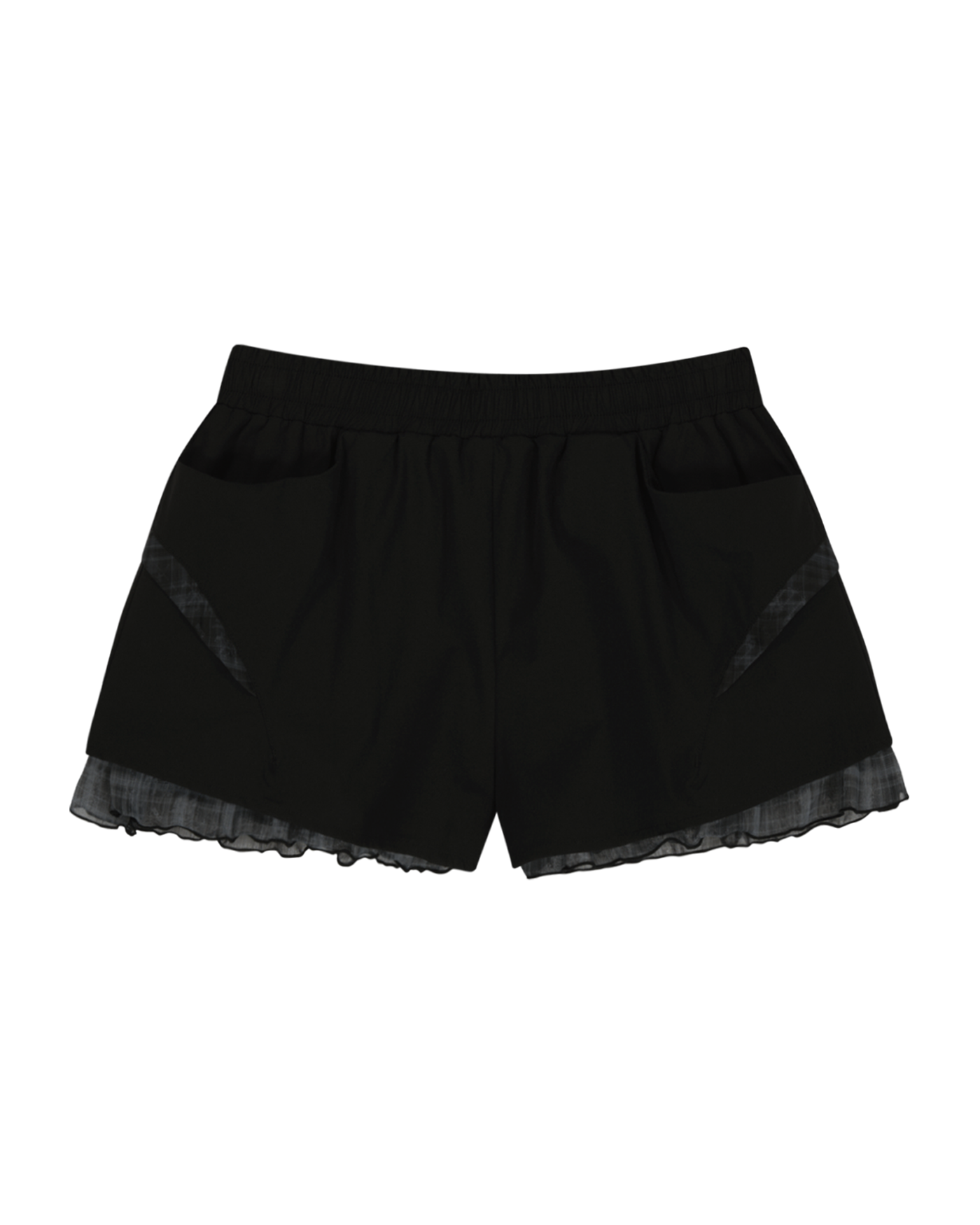 OJOS Reversible Plaid Track Shorts