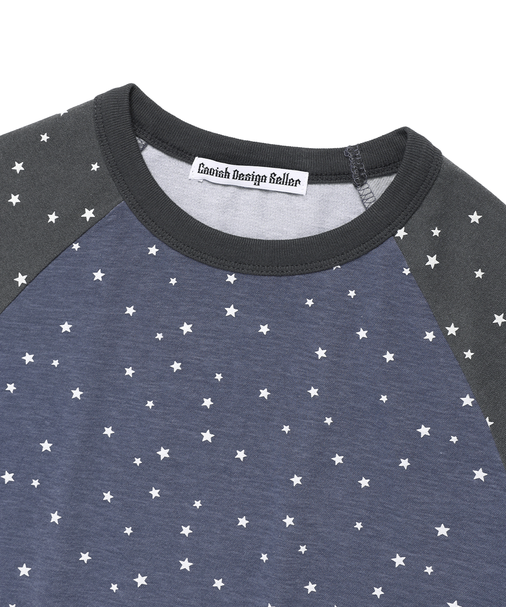 [CAVISH x LELBO BROWN] W STAR RAGLAN SS TEE ★大人気★ CAVISH X LELBO BROWN W STAR RAGLAN SS TEE WHITE(CV2FMFT545C