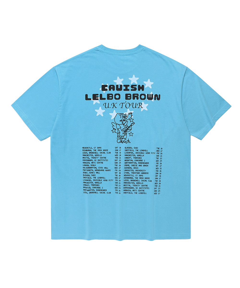 [CAVISH x LELBO BROWN] U.K TOUR SS TEE ★大人気★ LELBO BROWN X CAVISH U.K TOUR SS TEE