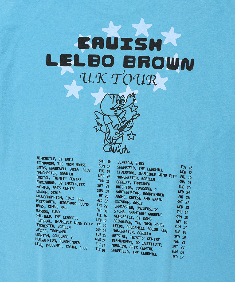 [CAVISH x LELBO BROWN] U.K TOUR SS TEE ★大人気★ LELBO BROWN X CAVISH U.K TOUR SS TEE