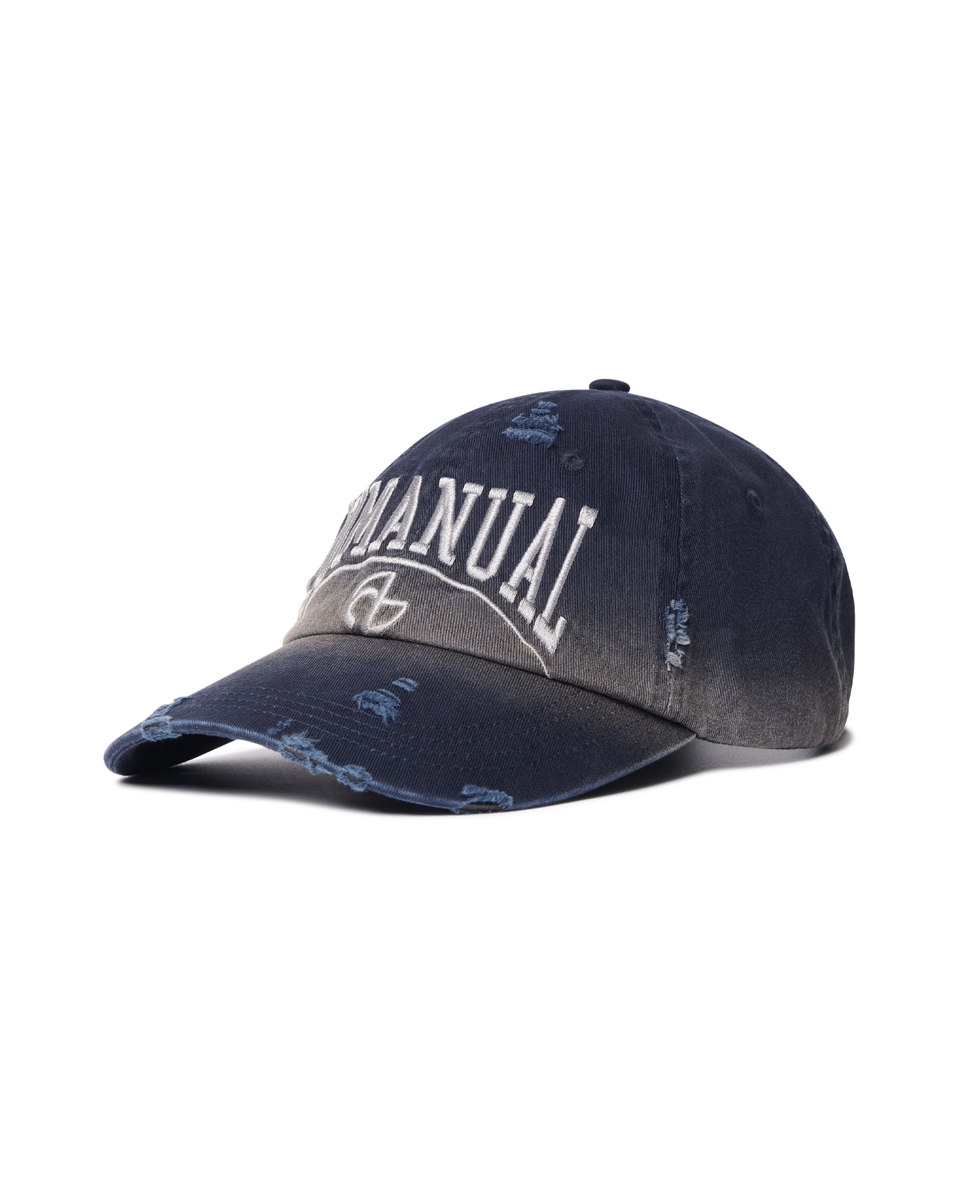 ★NOMANUAL★BLEACHED ARCH LOGO BALL CAP BLEACHED ARCH LOGO BALL CAP - WASHED BLACK - nomanual | 60