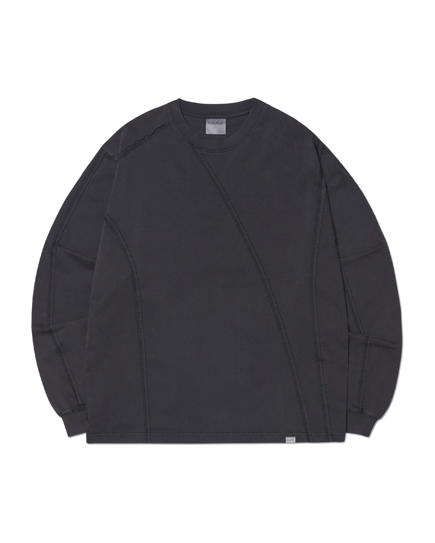 [NOMANUAL] OVERDYED CUTTING LONG SLEEVE TEE ★大人気★ NOMANUAL】OVERDYED CUTTING LONG SLEEVE TEE | OUR BRAND