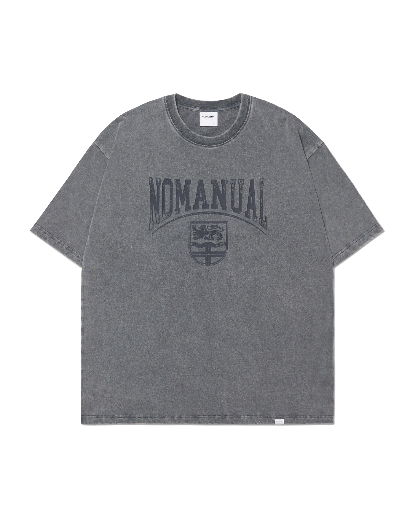 【NOMANUAL】 EMBLEM WASHED T-SHIRT ♥4Colors MUSINSA | NOMANUAL EMBLEM WASHED T-SHIRT - WASHED GRAY