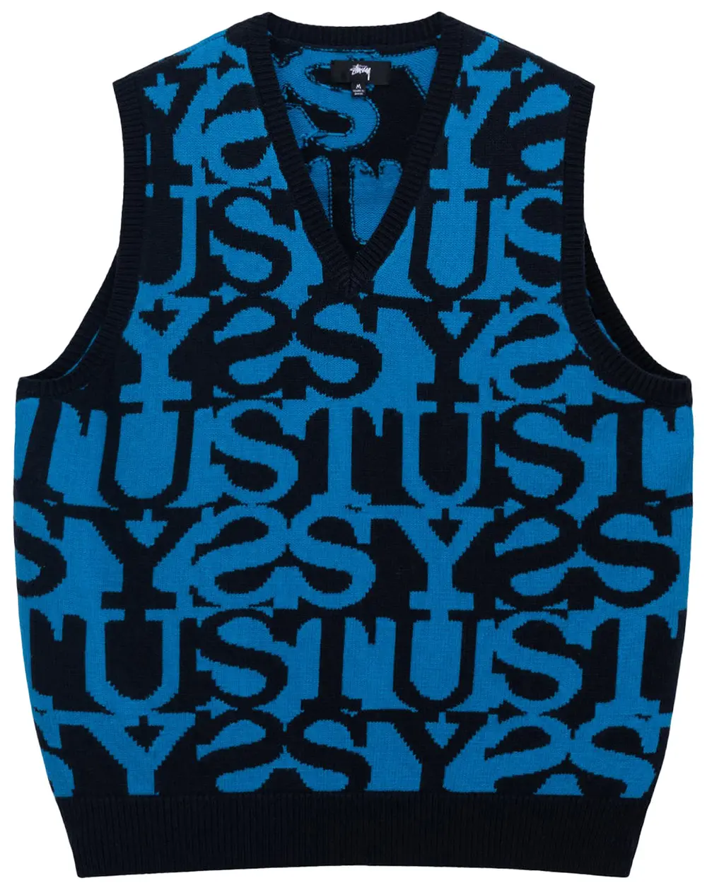 トップス STUSSY 23AW STACKED SWEATER VEST Stussy - Stacked Sweater Vest - Dark Navy | available at LCD