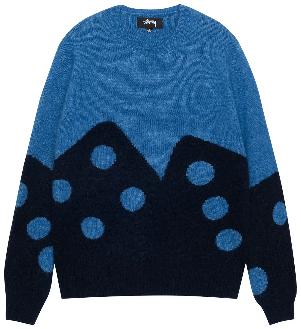 Stussy DICE FUZZY CREW Mサイズ 23ss STUSSY 23AW DICE FUZZY CREW Size M