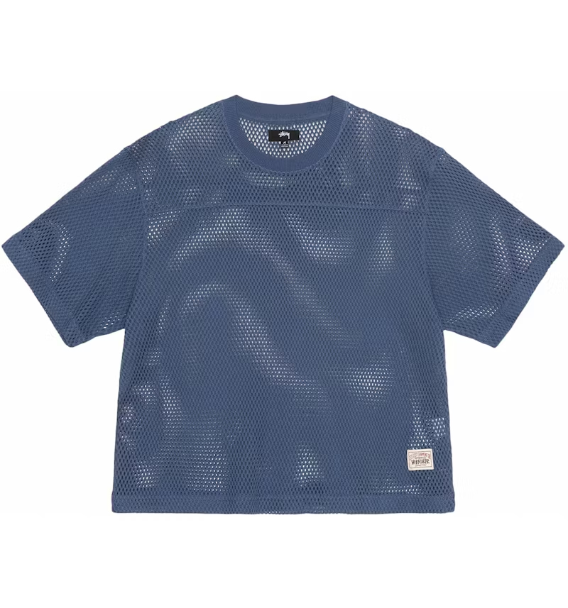 Stussy メッシュ ネイビー　Cotton Mesh stussy STUSSY メッシュTシャツ ネイビー M