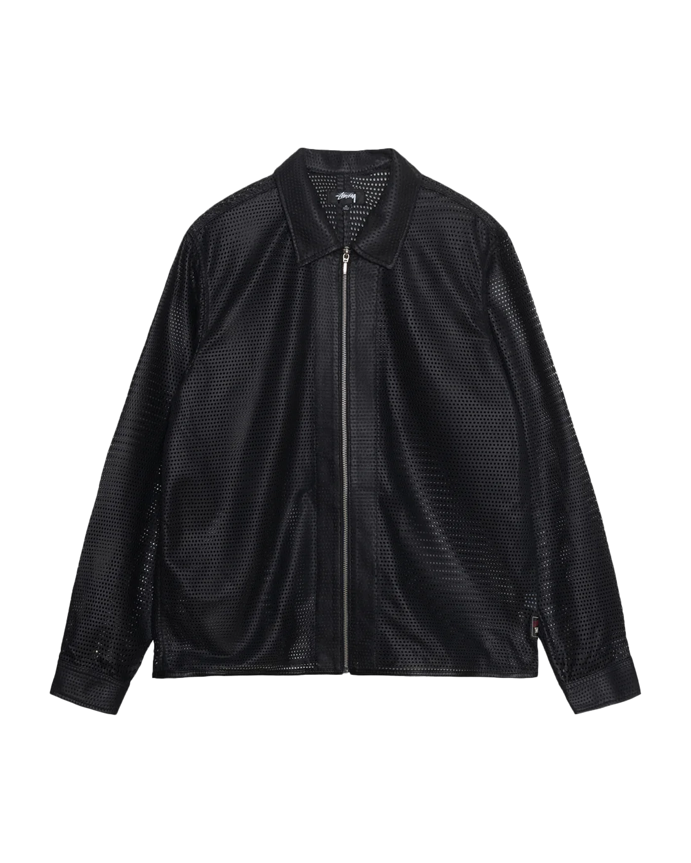 ジャケット・アウター Stussy perforated leather zip shirt STUSSY ZIP SHIRT PERFORATED LEATHER 送料/関税込 アウター