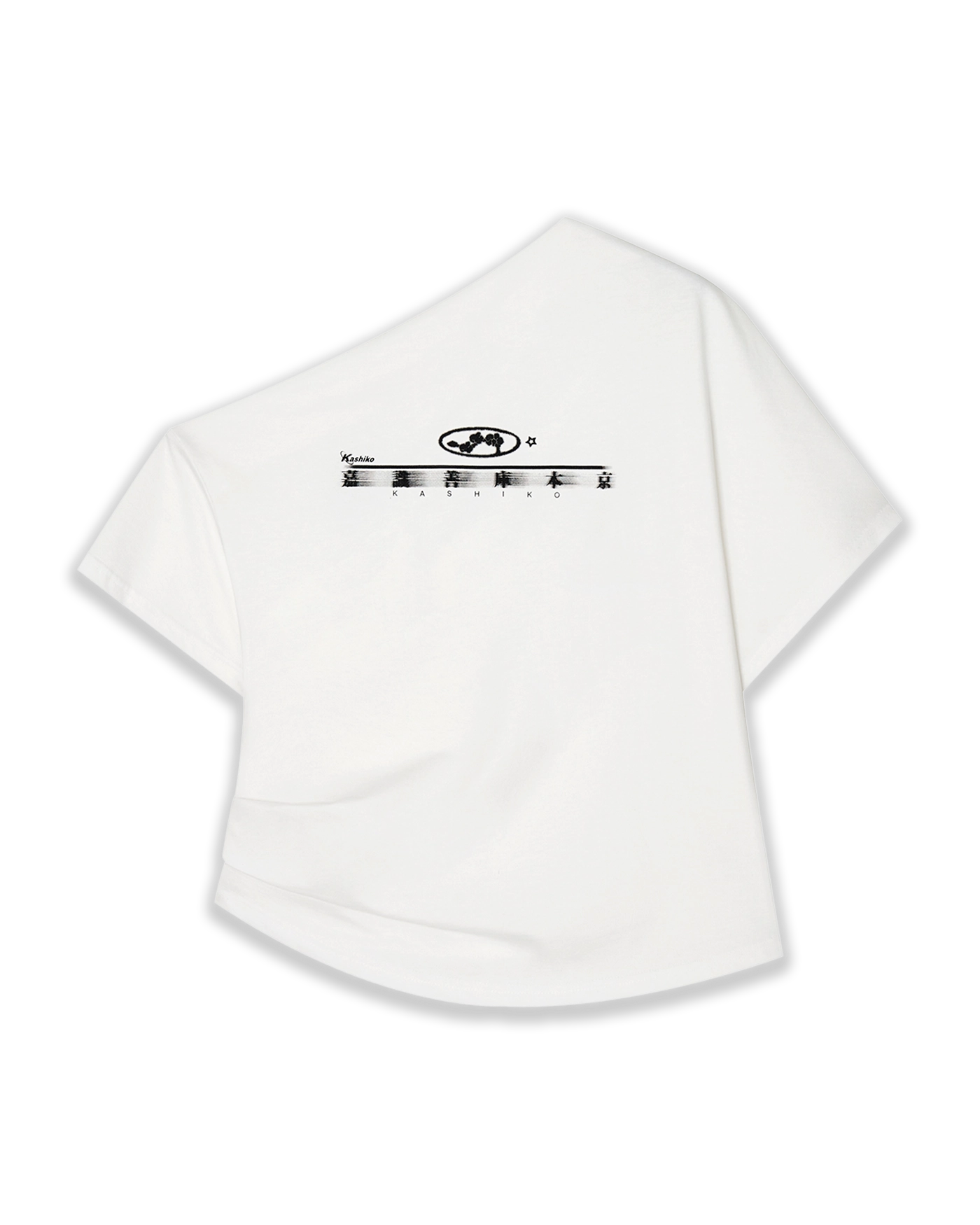 KASHIKO Zen One Shoulder Top White