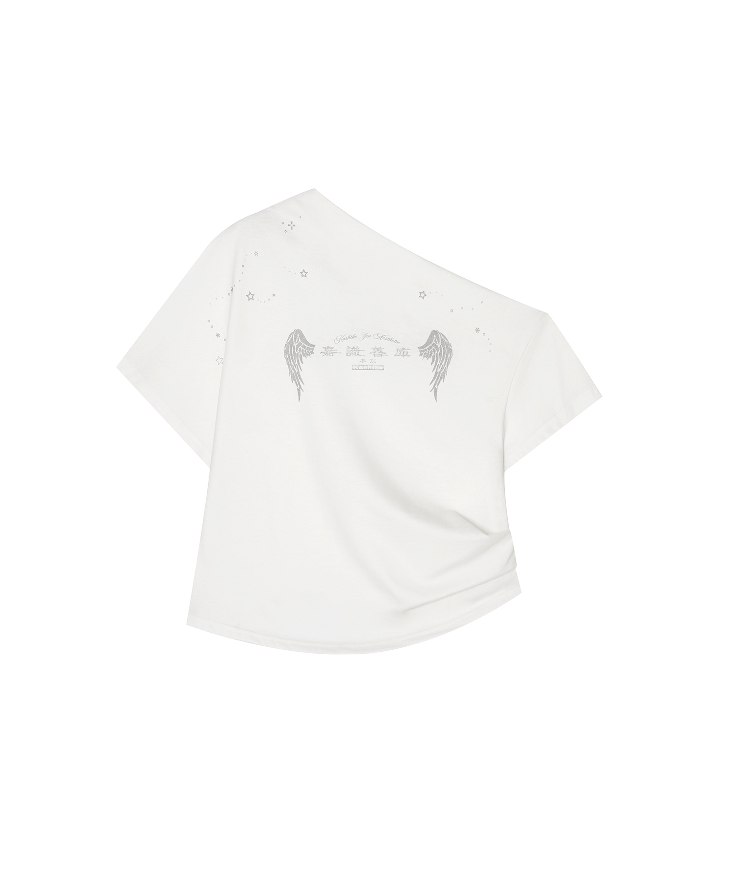 ★KASHIKO★ Zen One Shoulder Top KASHIKO Zen One Shoulder Top White