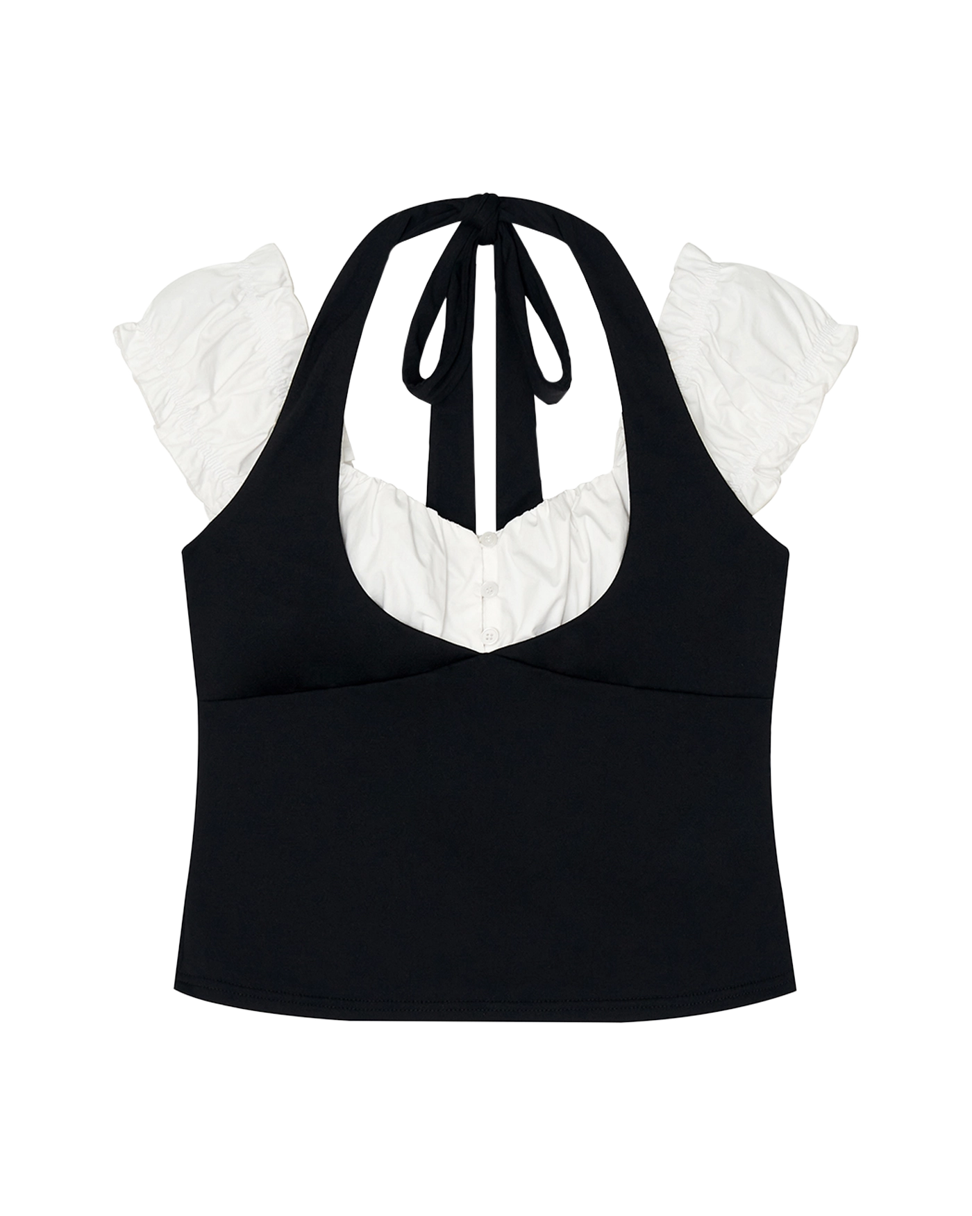 ★KASHIKO★BONNIE HALTER TOP KASHIKO Bonnie Halter Top White