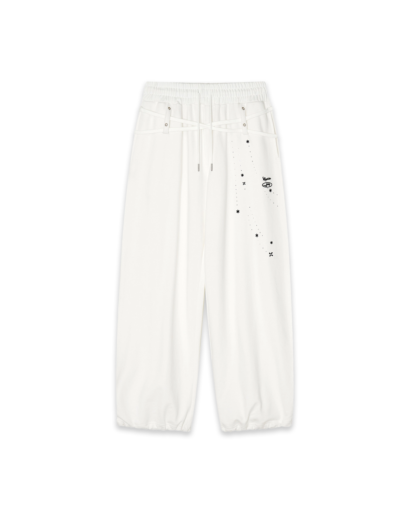 【KASHIKO】Zenu Belt Sweat Pants KASHIKO Zenu Belt Sweat Pants White
